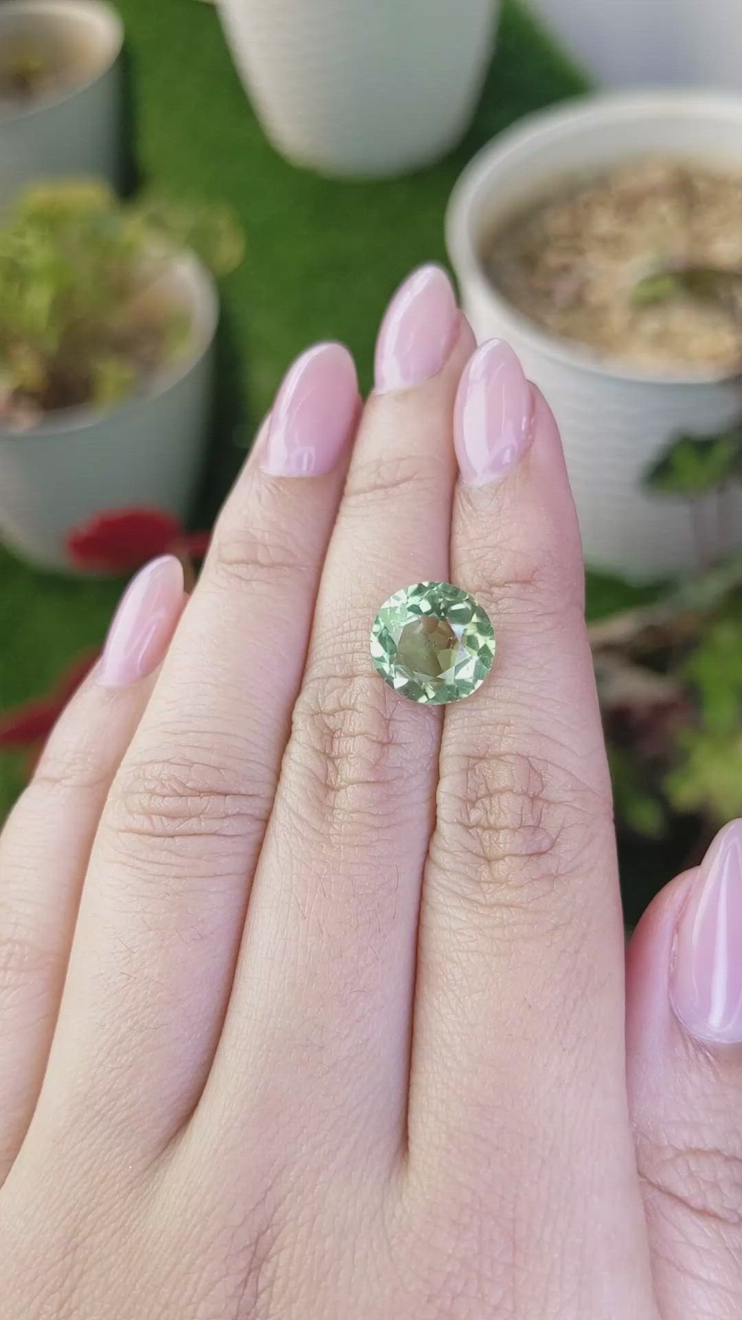 4.95 Ct. Green Prasiolite from Brazil Size Video
