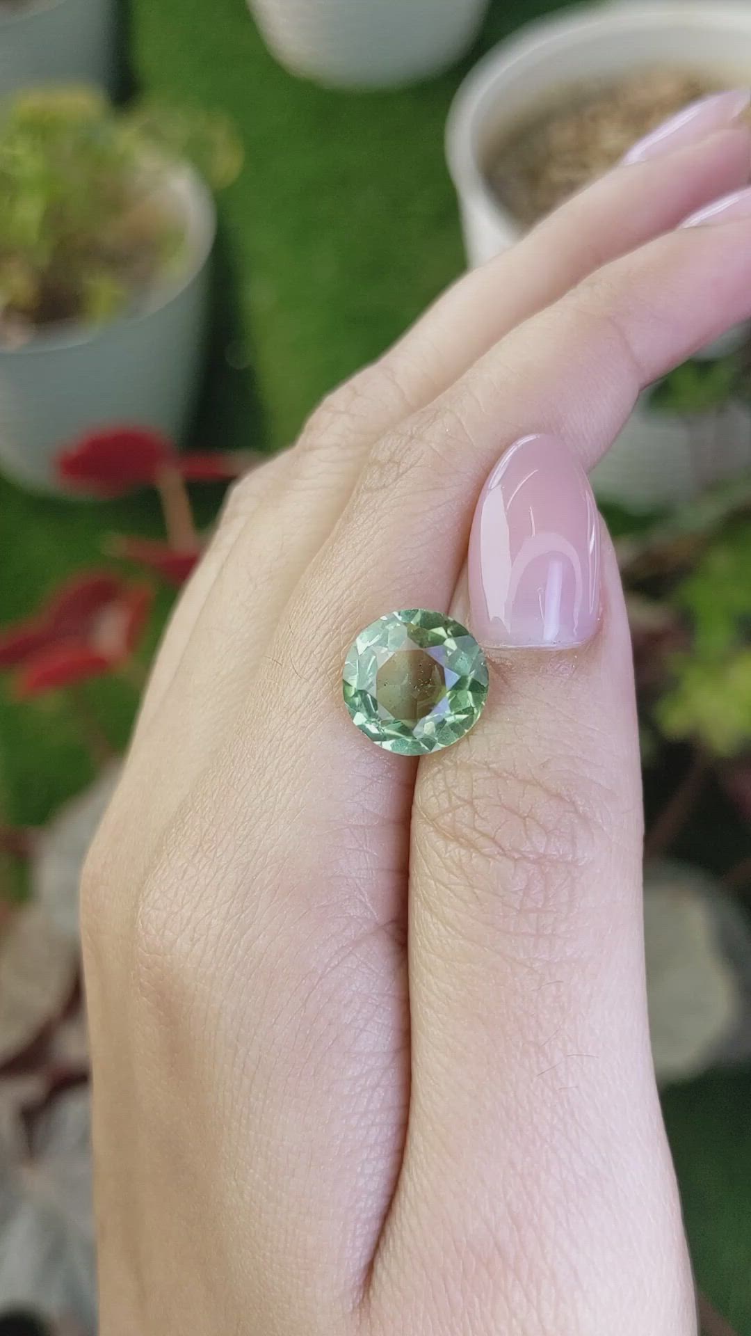4.95 Ct. Green Prasiolite from Brazil Size Video
