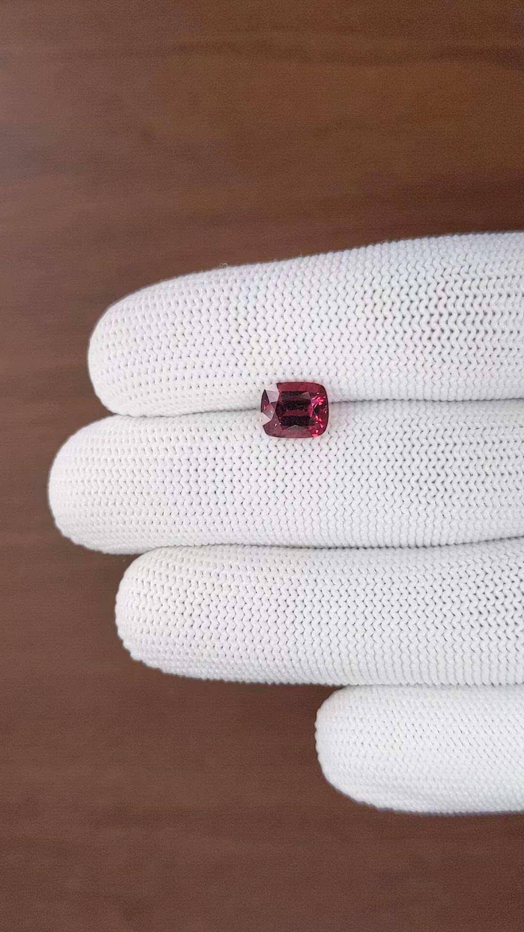 2.60 Ct. Purplish Pink Garnet from Tanzania Size Video
