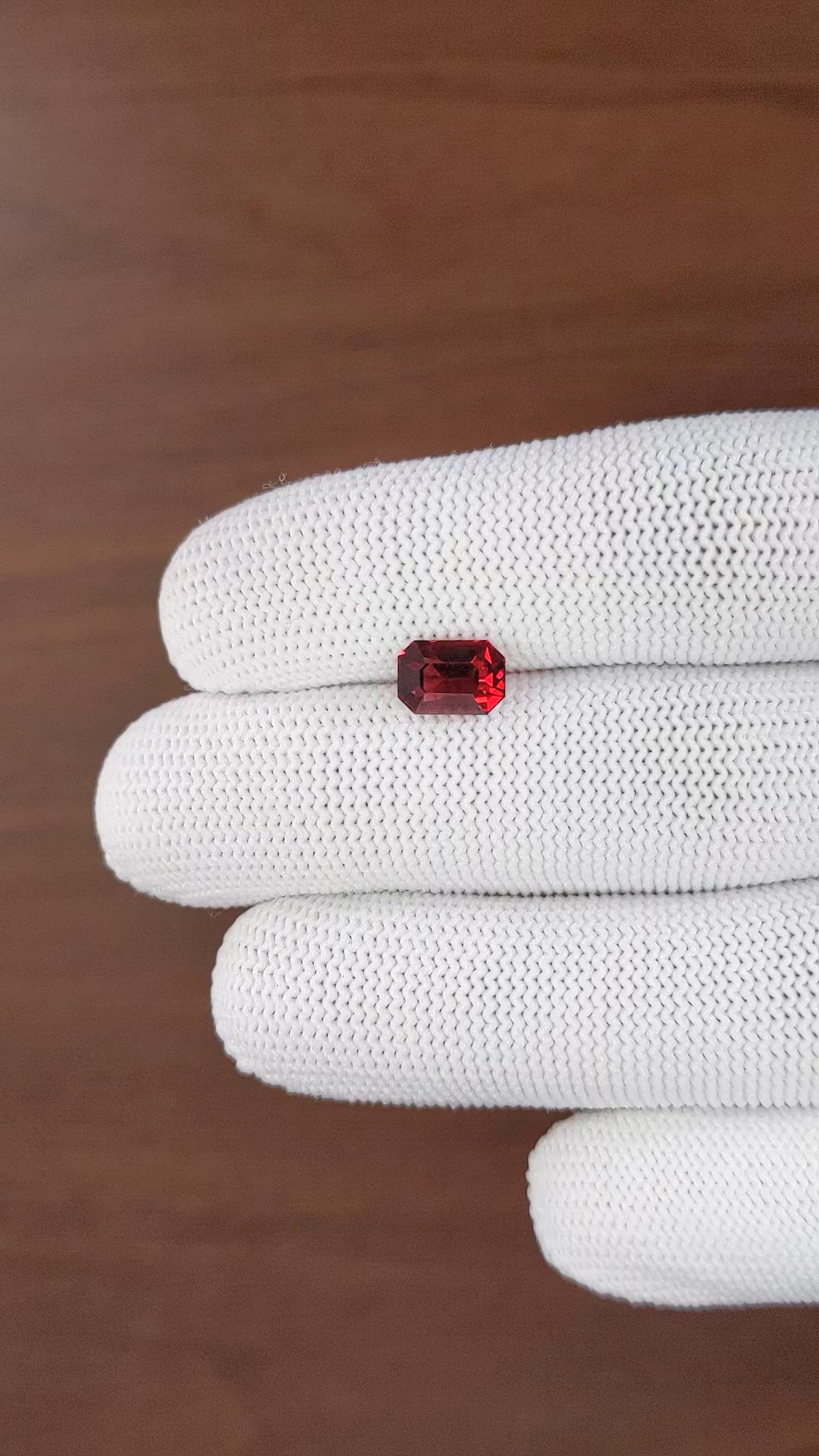 2.08 Ct. Red Garnet from Tanzania Size Video