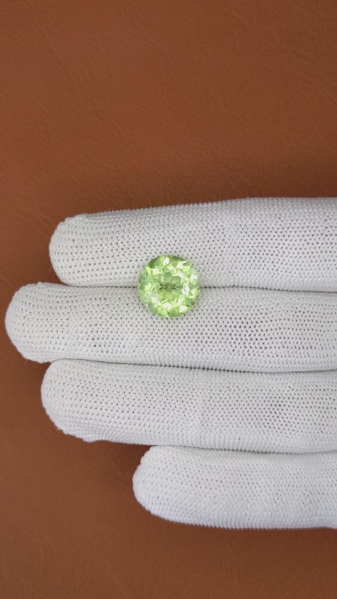 5.93 Ct. Yellowish Green Prasiolite from Brazil Size Video