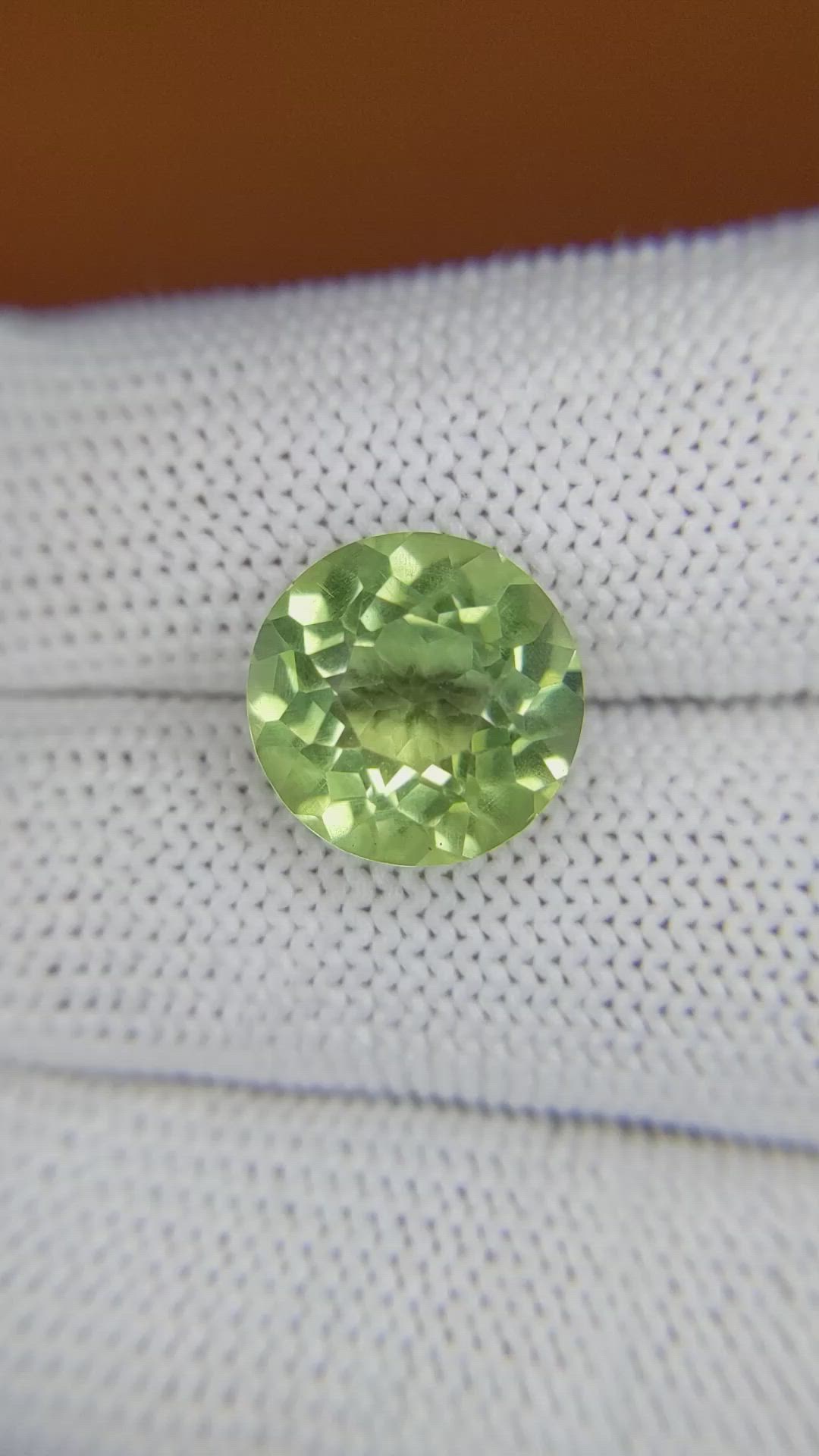5.93 Ct. Yellowish Green Prasiolite from Brazil Size Video