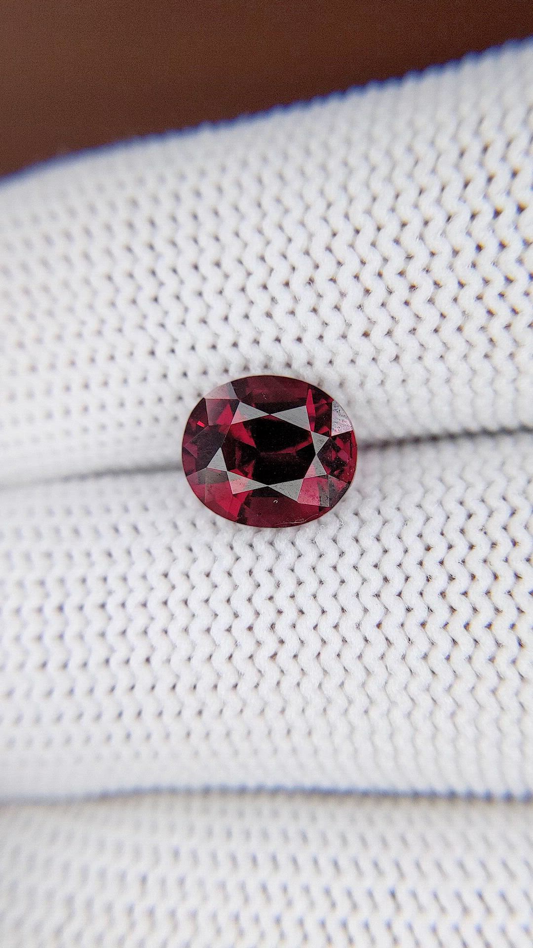 2.97 Ct. Purplish Red Garnet from Tanzania Size Video