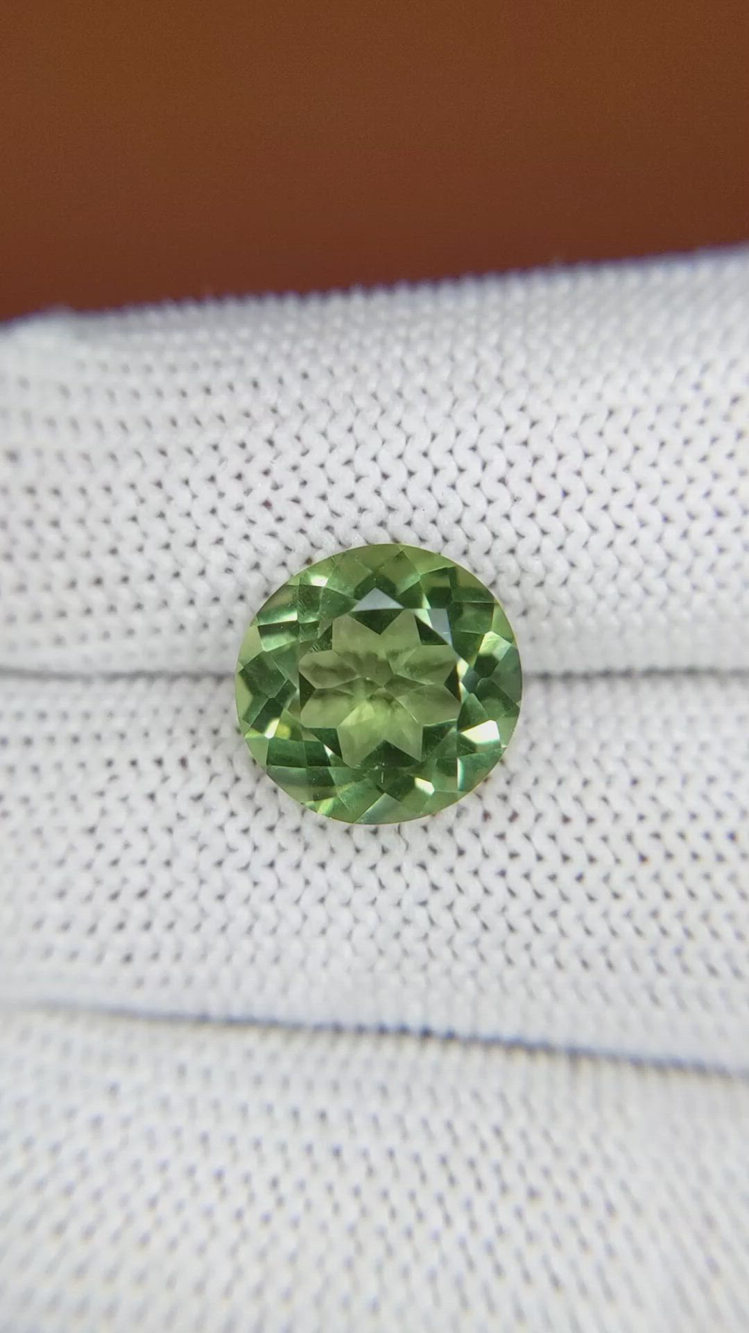 4.66 Ct. Green Prasiolite from Brazil Size Video