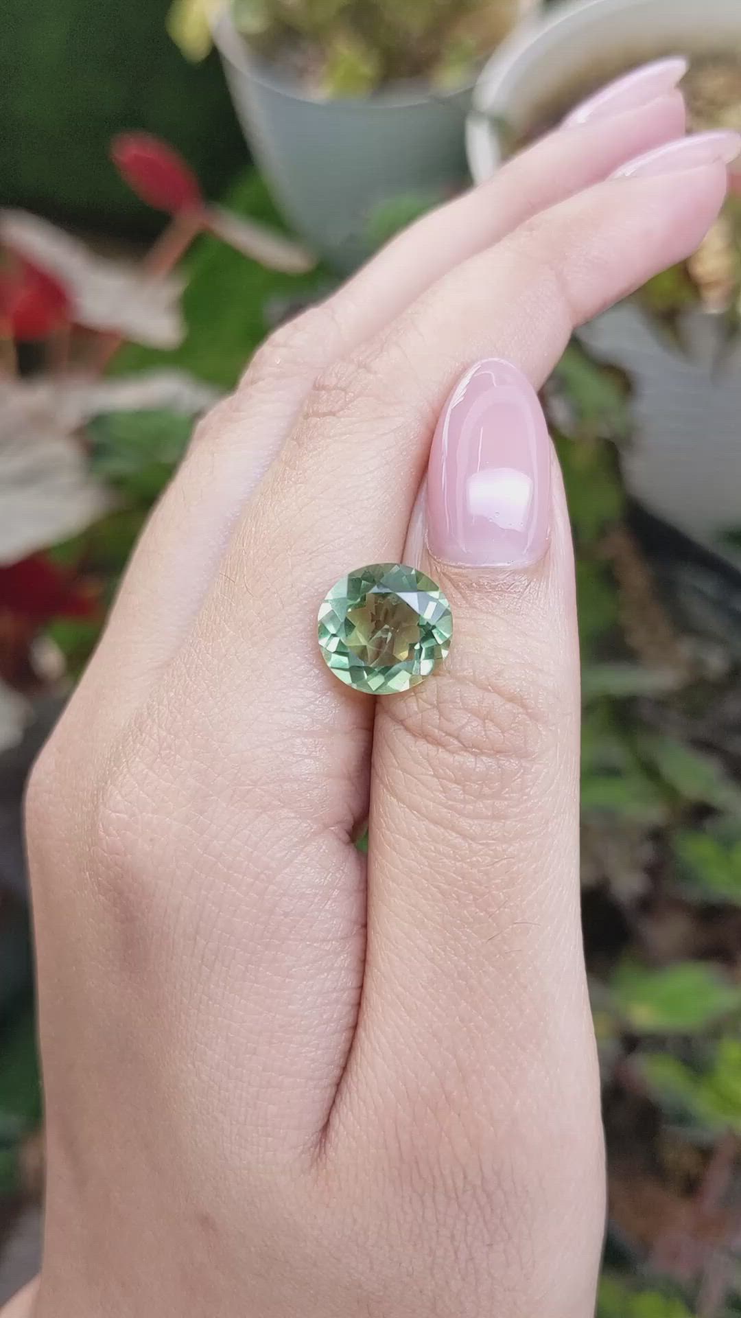 4.66 Ct. Green Prasiolite from Brazil Size Video