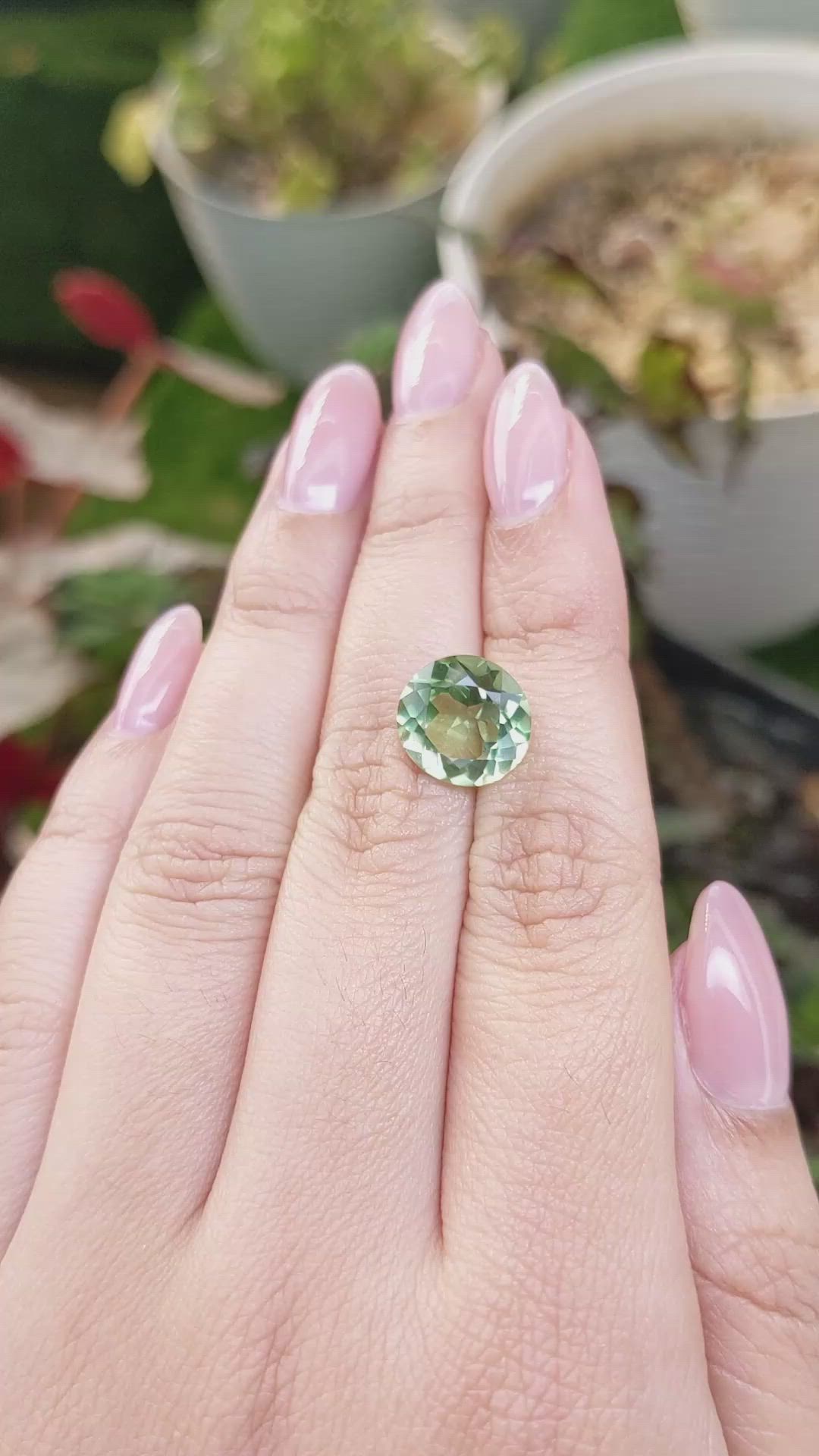4.66 Ct. Green Prasiolite from Brazil Size Video