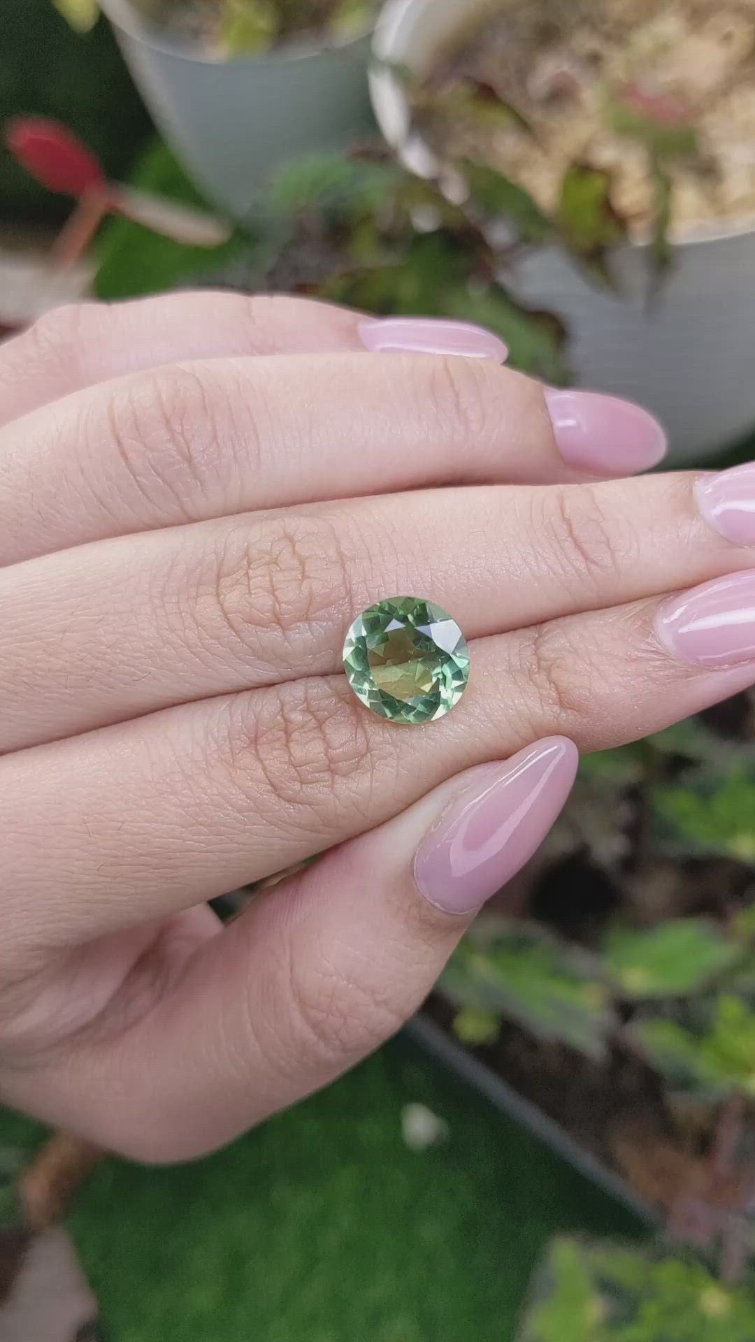 4.66 Ct. Green Prasiolite from Brazil Size Video