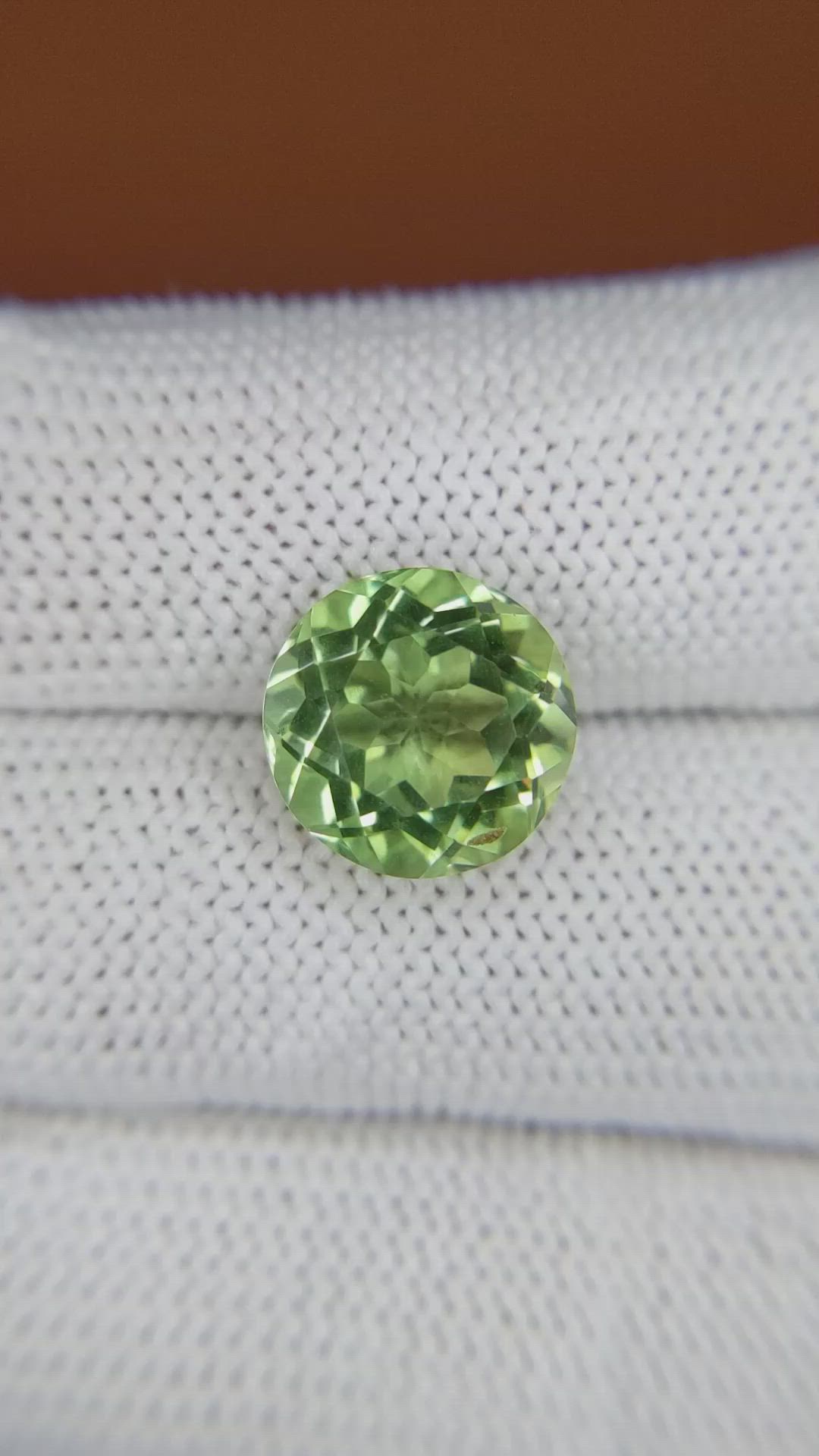 5.55 Ct. Green Prasiolite from Brazil Size Video