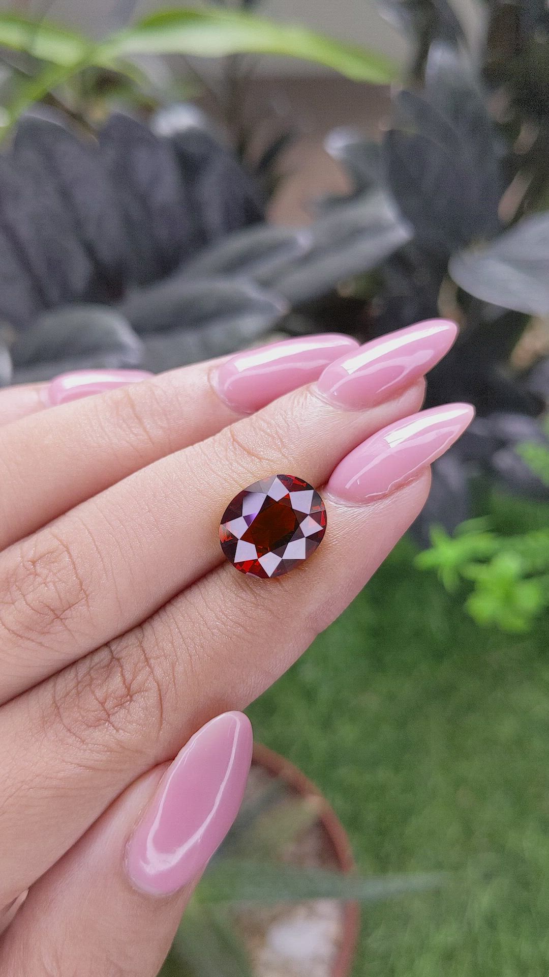 6.43 Ct. Red Garnet from Tanzania Size Video