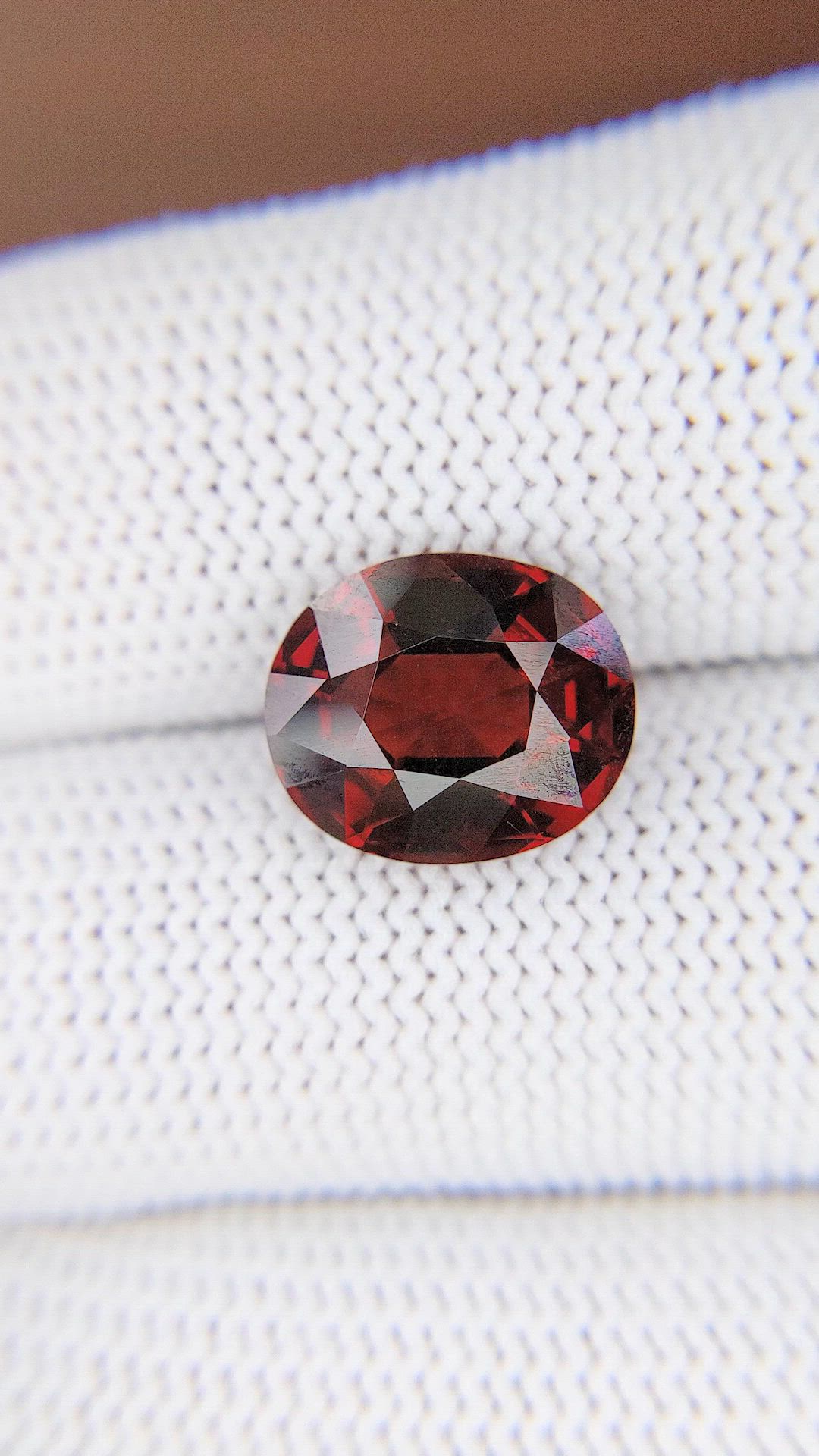 6.43 Ct. Red Garnet from Tanzania Size Video