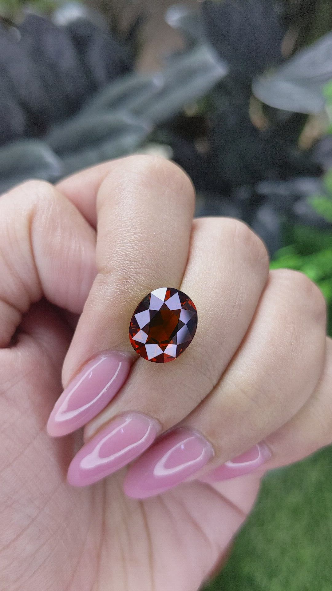 6.43 Ct. Red Garnet from Tanzania Size Video