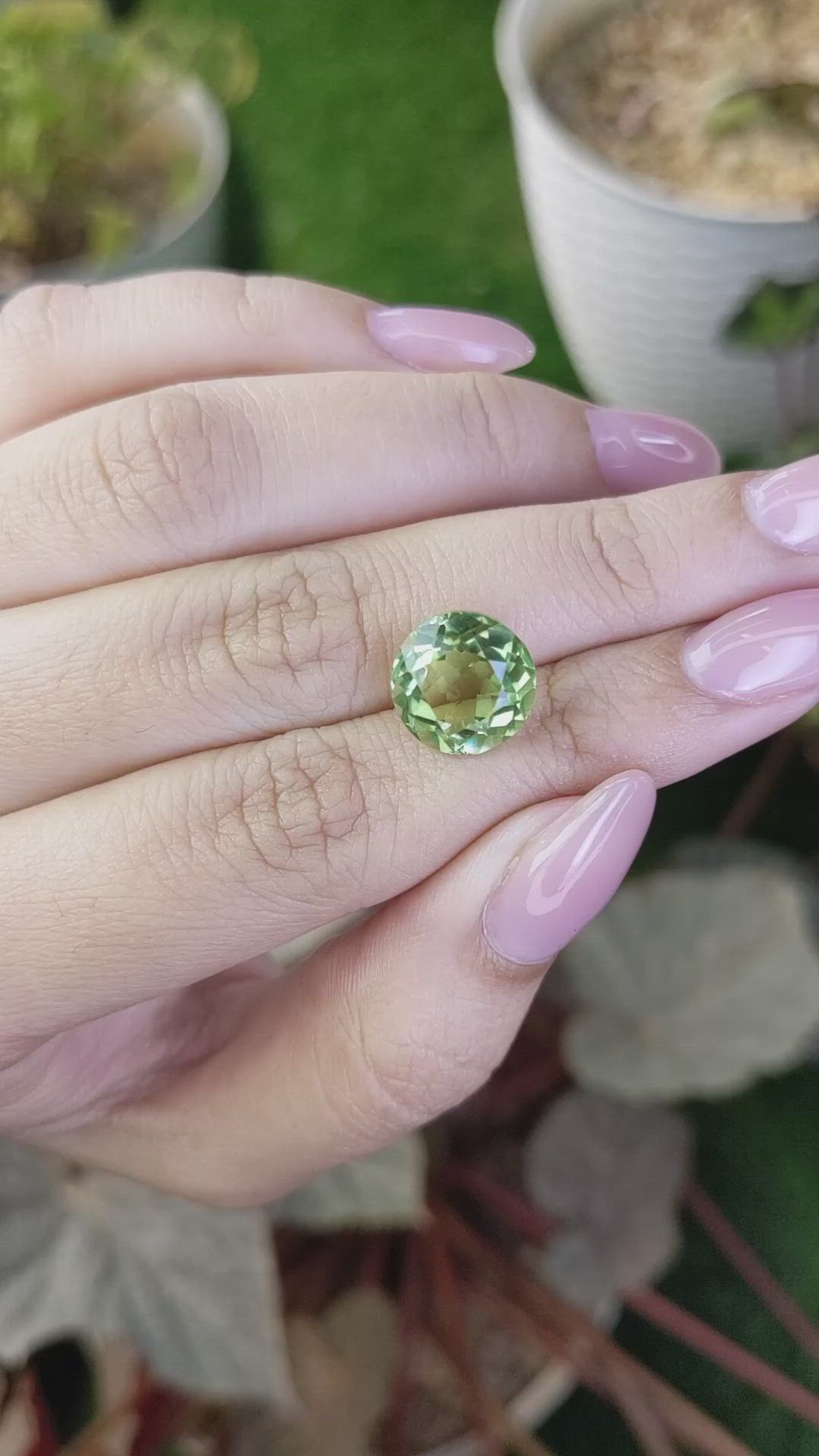 5.62 Ct. Green Prasiolite from Brazil Size Video