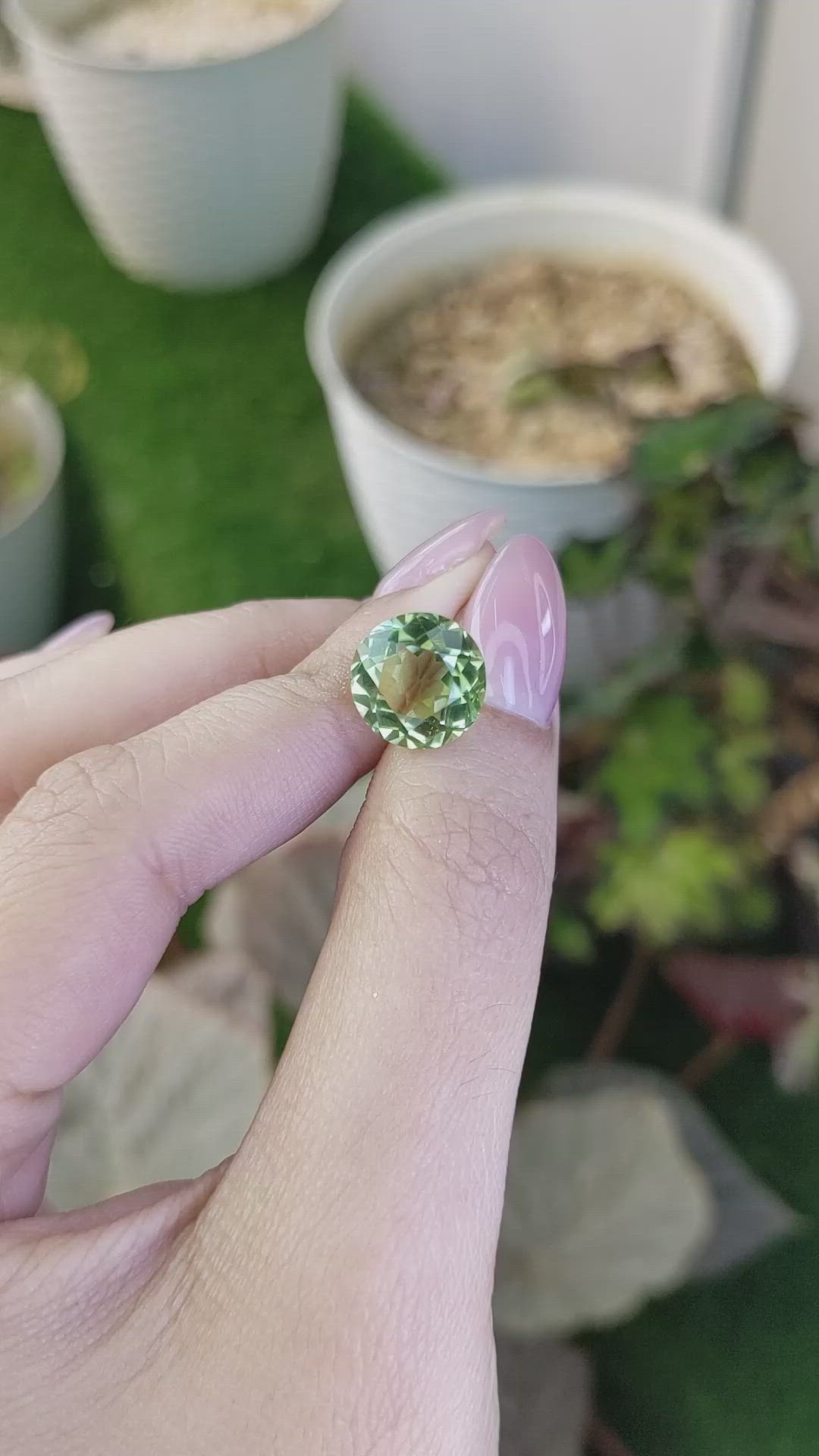 5.62 Ct. Green Prasiolite from Brazil Size Video