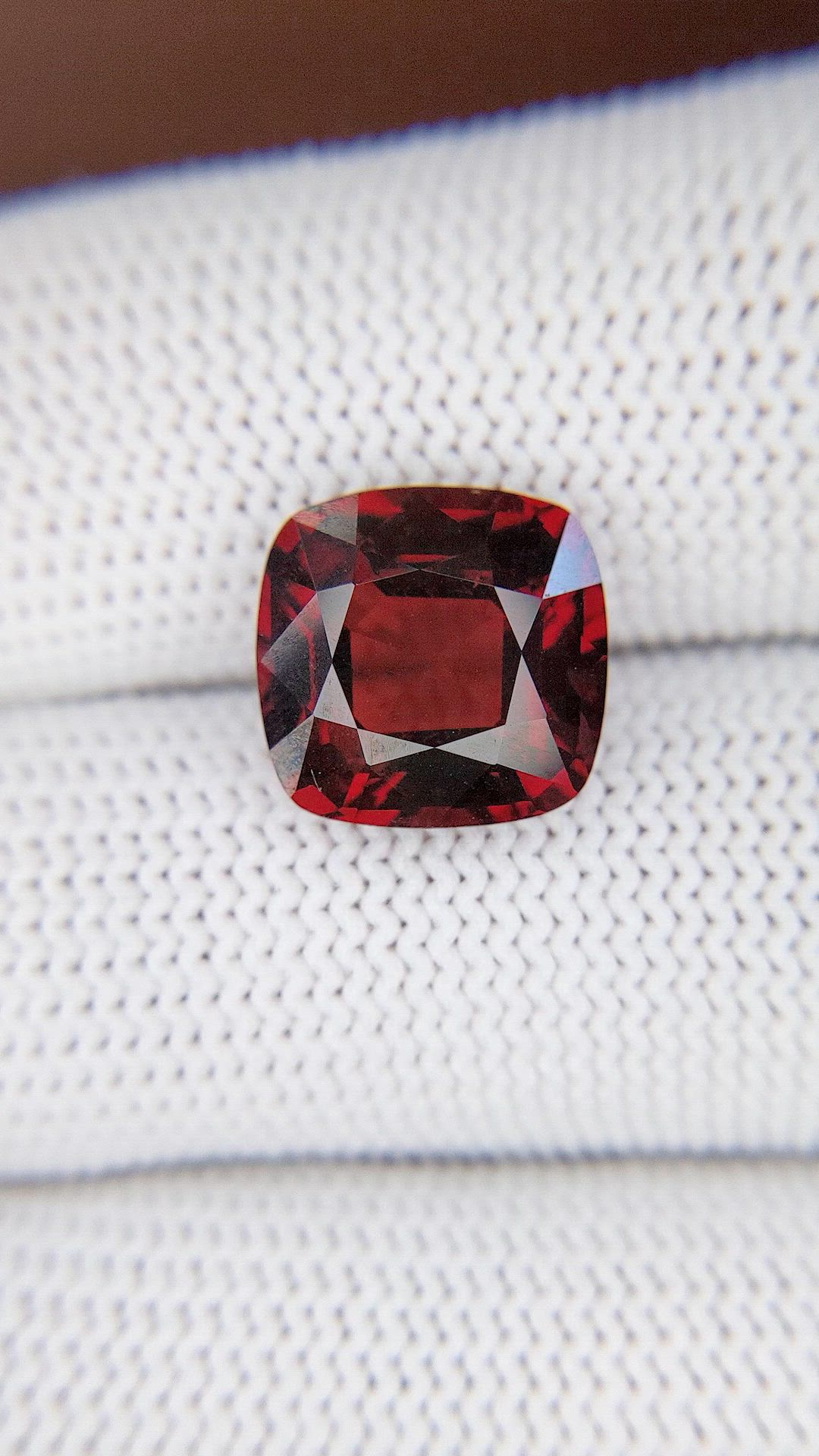 7.63 Ct. Red Garnet from Tanzania Size Video