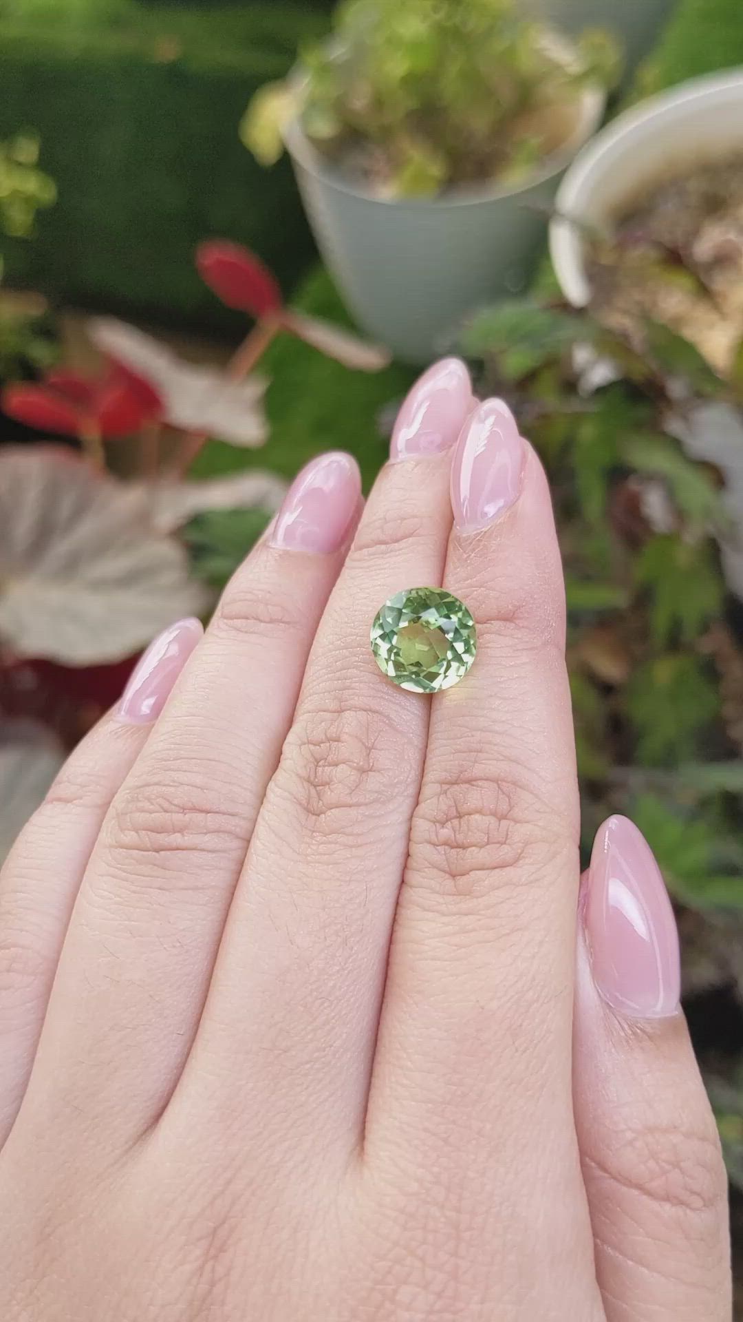 5.04 Ct. Green Prasiolite from Brazil Size Video