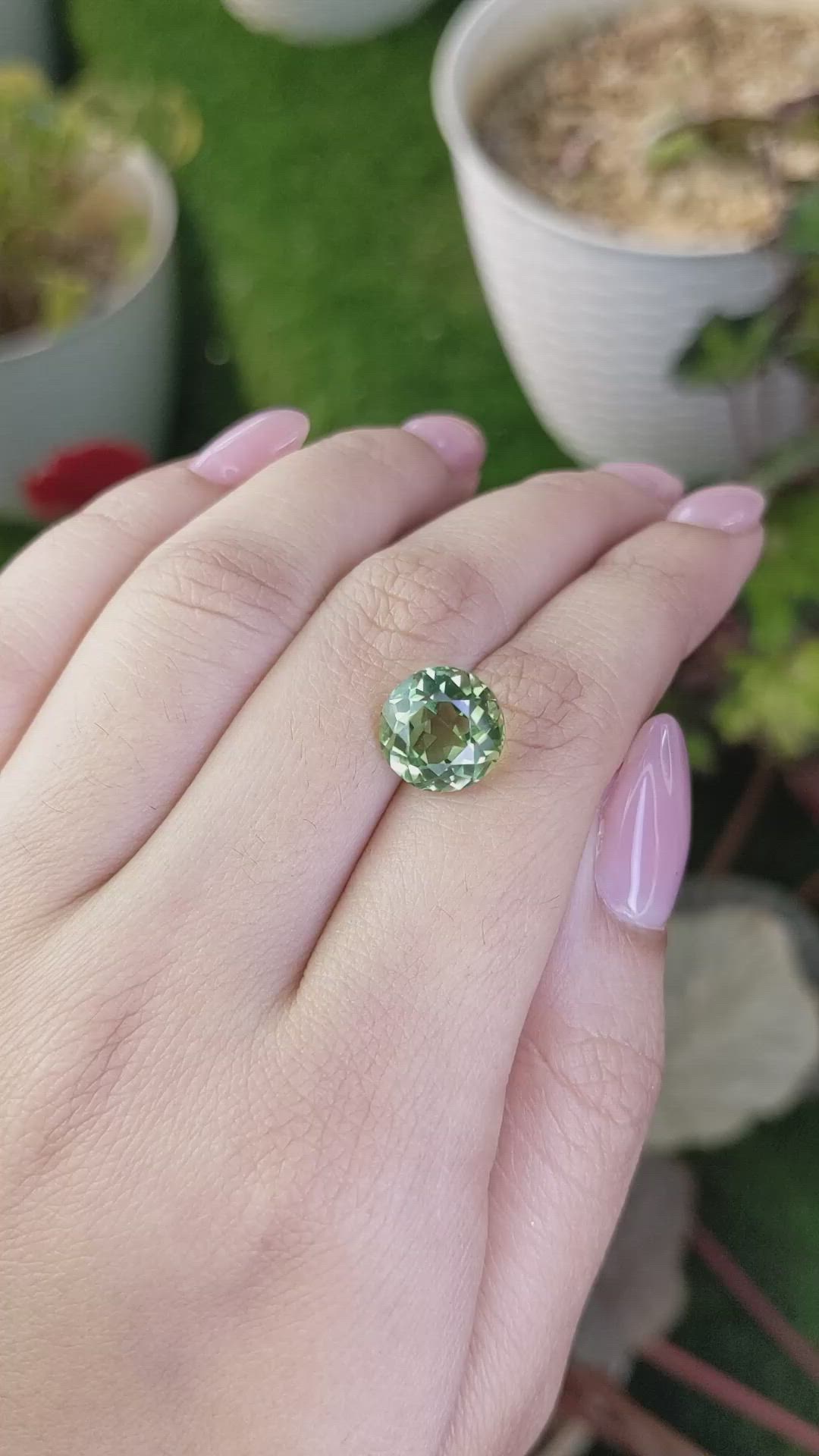 5.04 Ct. Green Prasiolite from Brazil Size Video