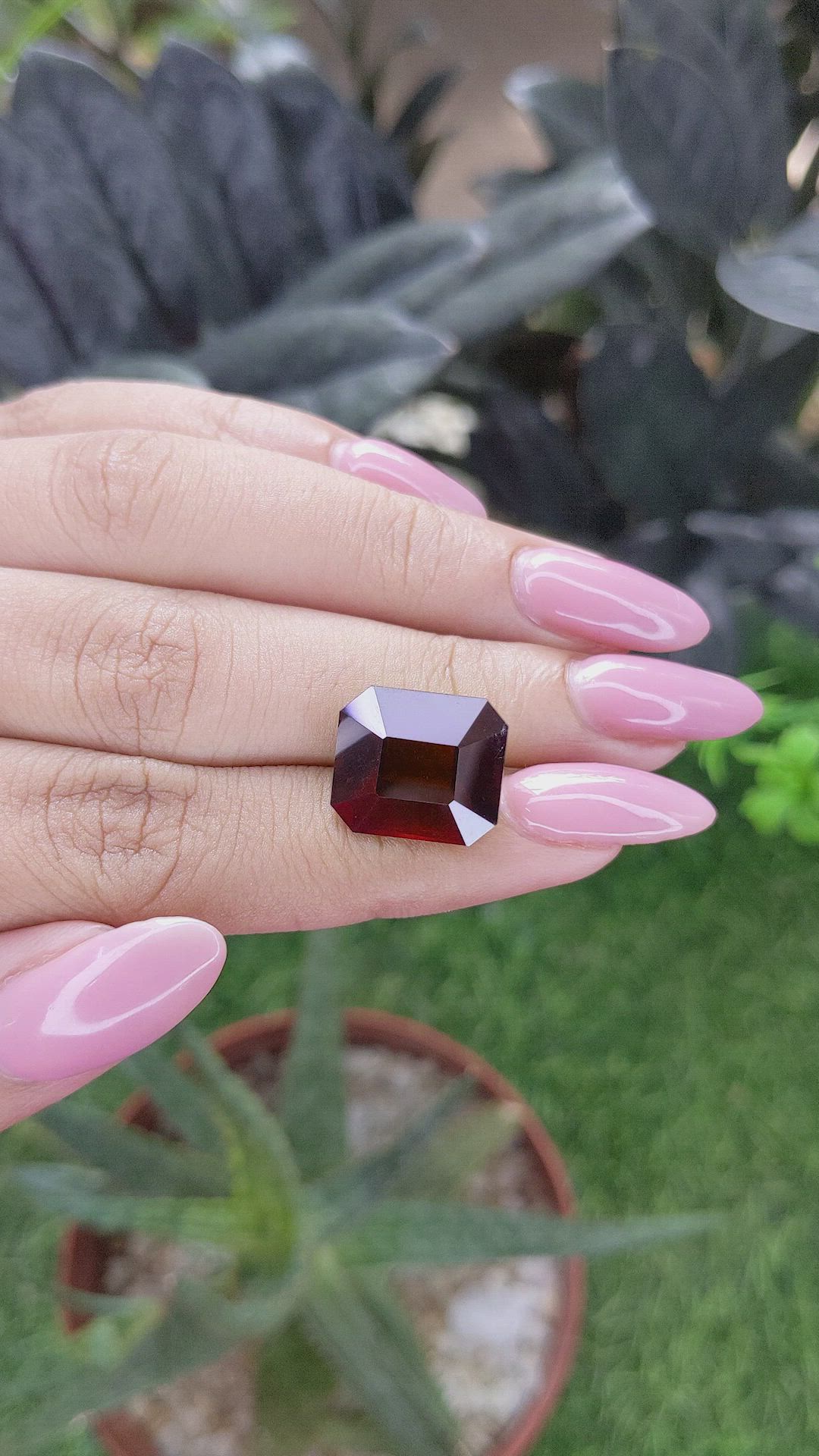 12.75 Ct. Brownish Red Garnet from Tanzania Size Video