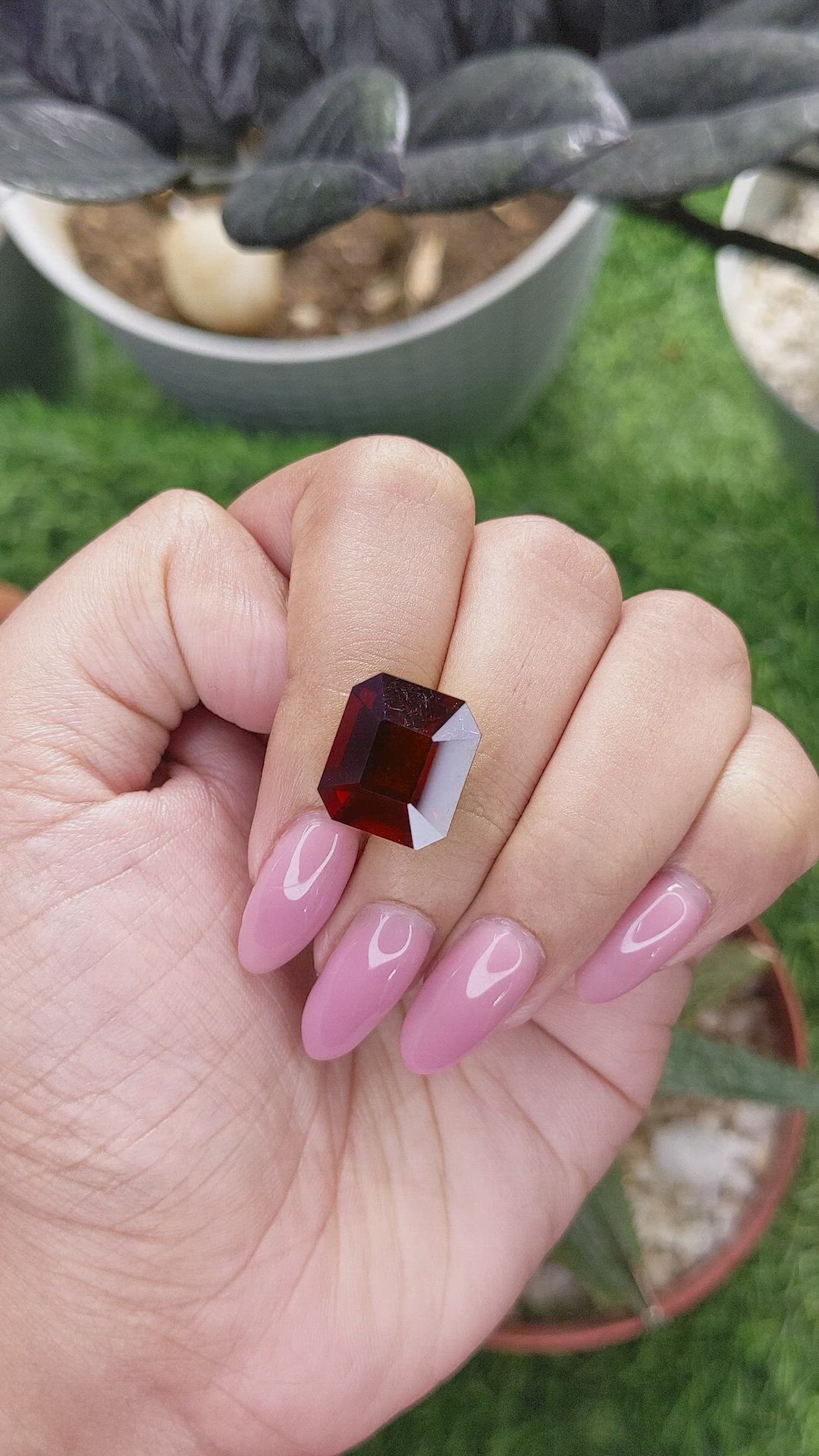 12.75 Ct. Brownish Red Garnet from Tanzania Size Video