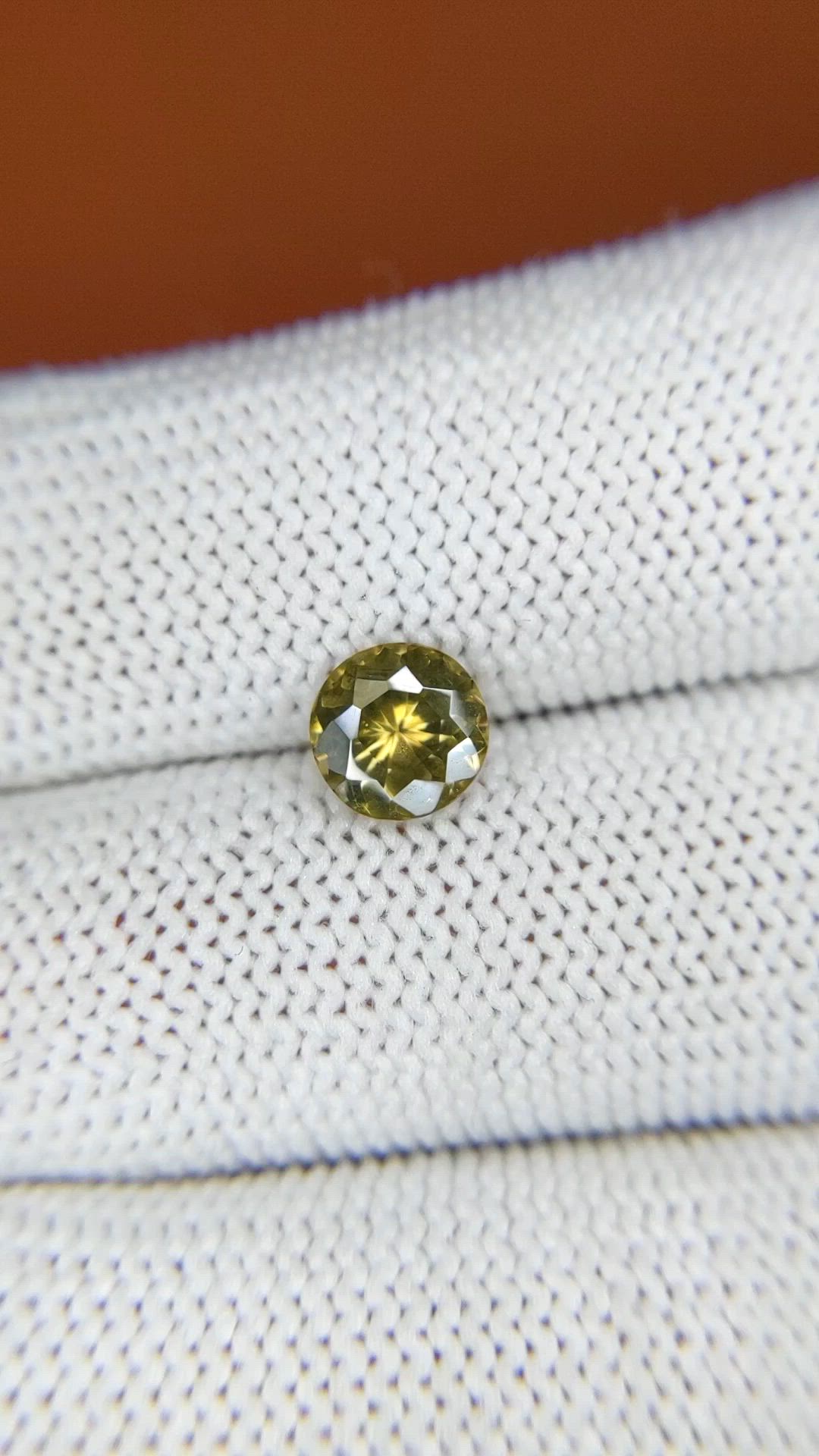 1.46 Ct. Brownish Yellow Zircon from Ceylon (Sri Lanka) Size Video