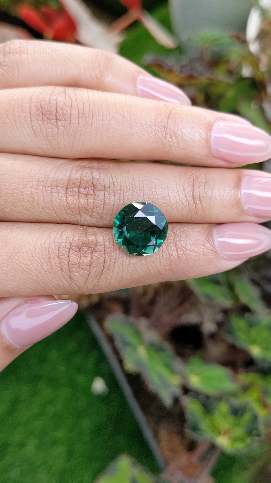6.76 Ct. Bluish Green Prasiolite from Brazil Size Video