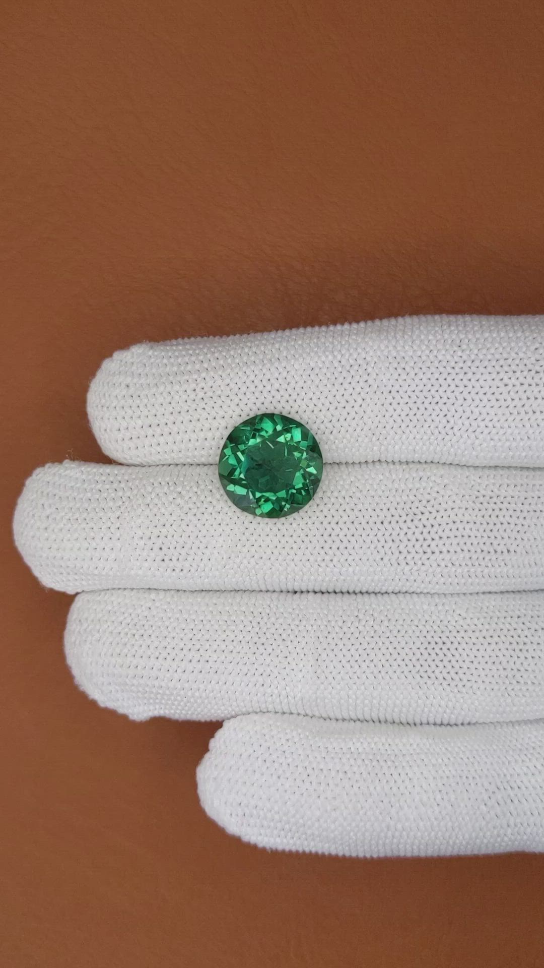 6.76 Ct. Bluish Green Prasiolite from Brazil Size Video