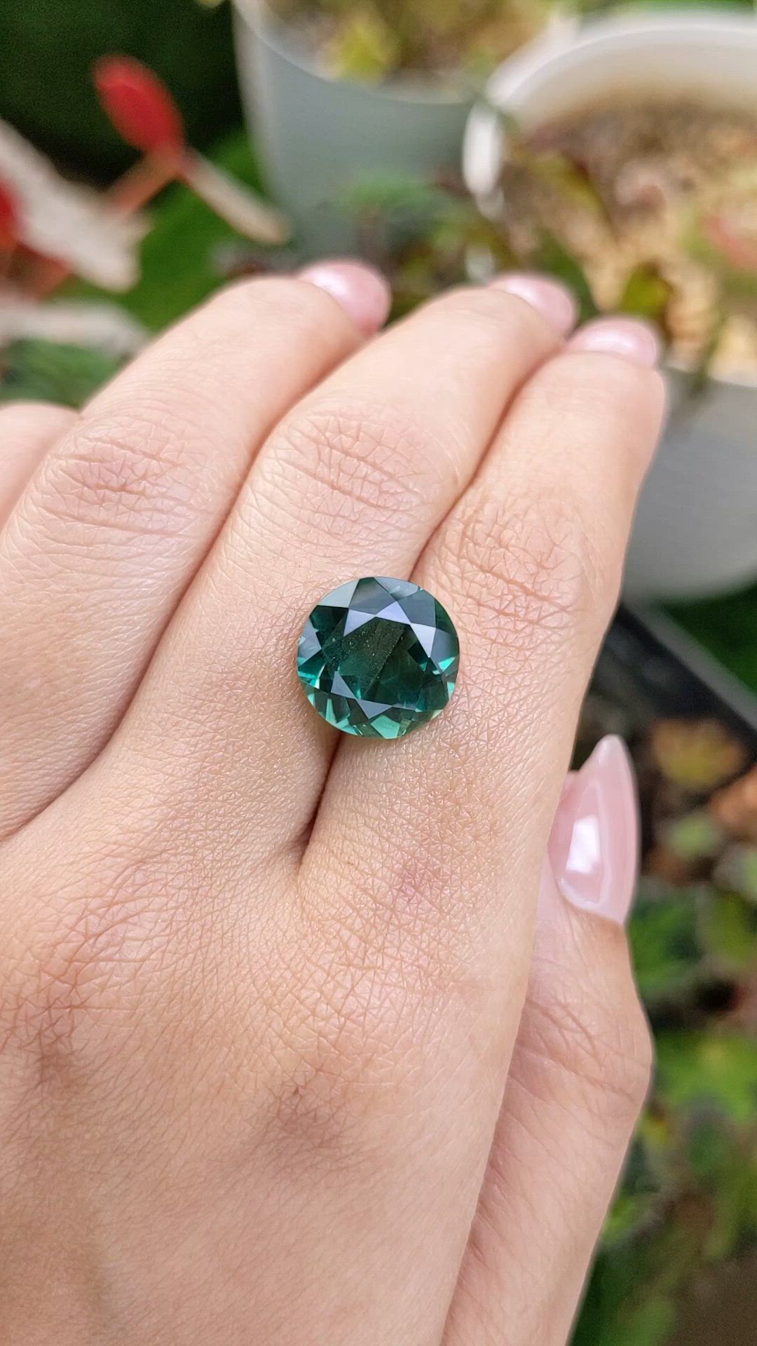 6.76 Ct. Bluish Green Prasiolite from Brazil Size Video