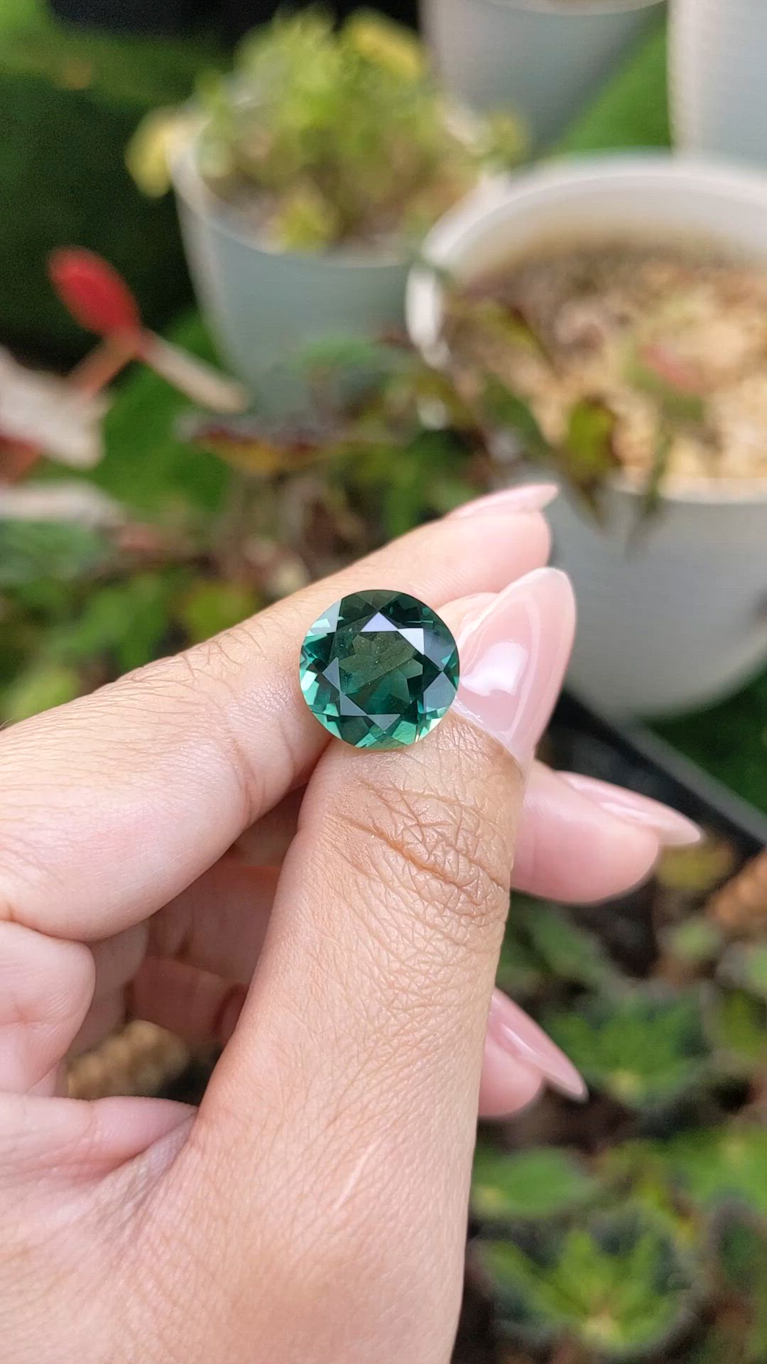 6.76 Ct. Bluish Green Prasiolite from Brazil Size Video