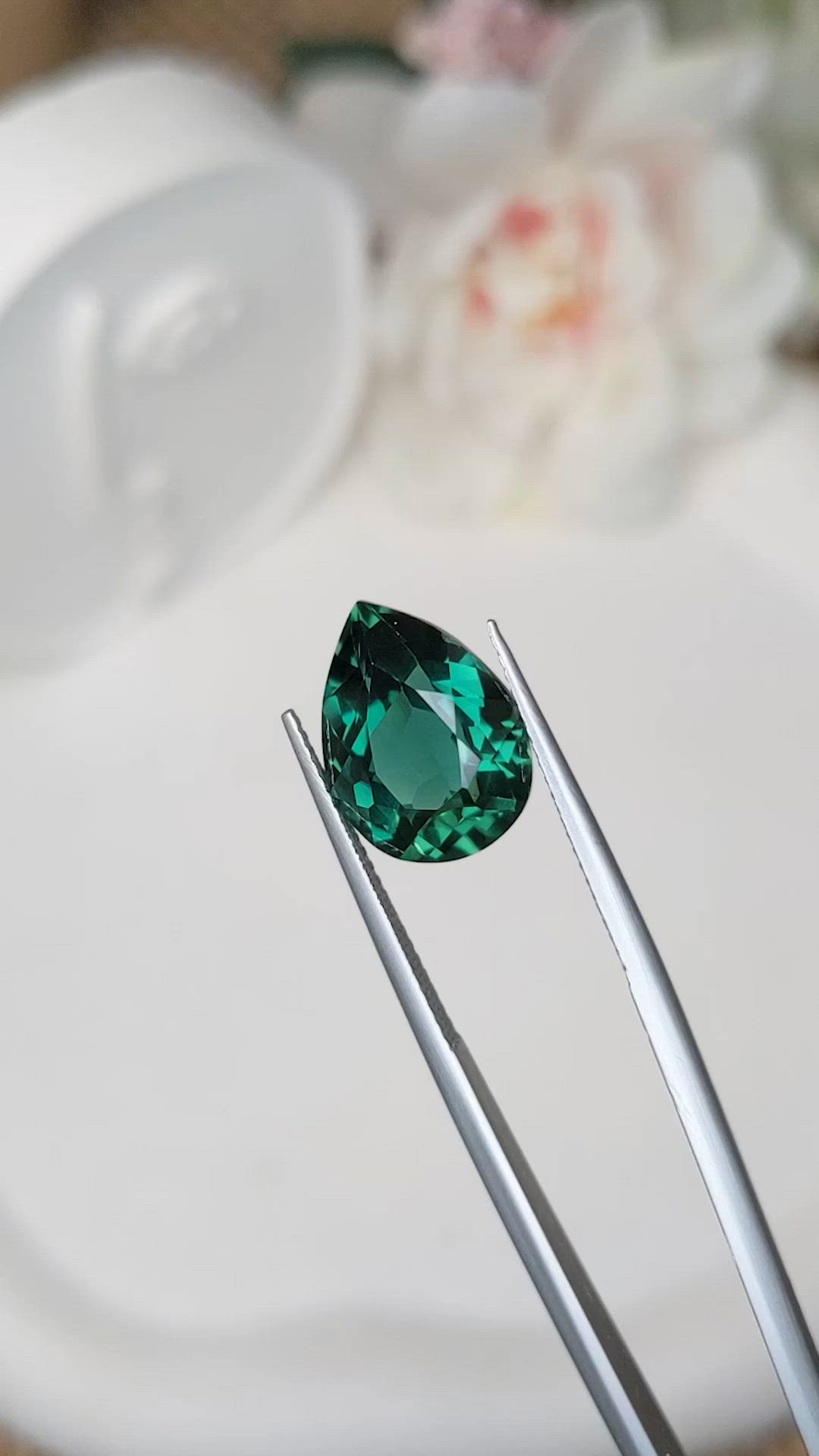 6.21 Ct. Bluish Green Prasiolite from Brazil Size Video