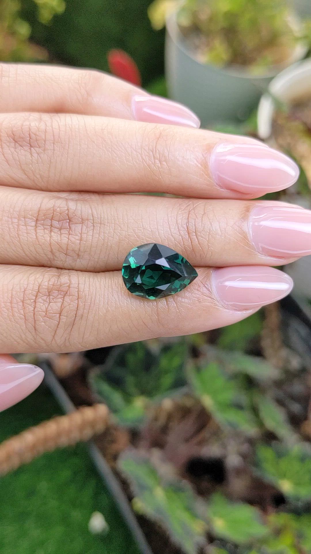 6.21 Ct. Bluish Green Prasiolite from Brazil Size Video
