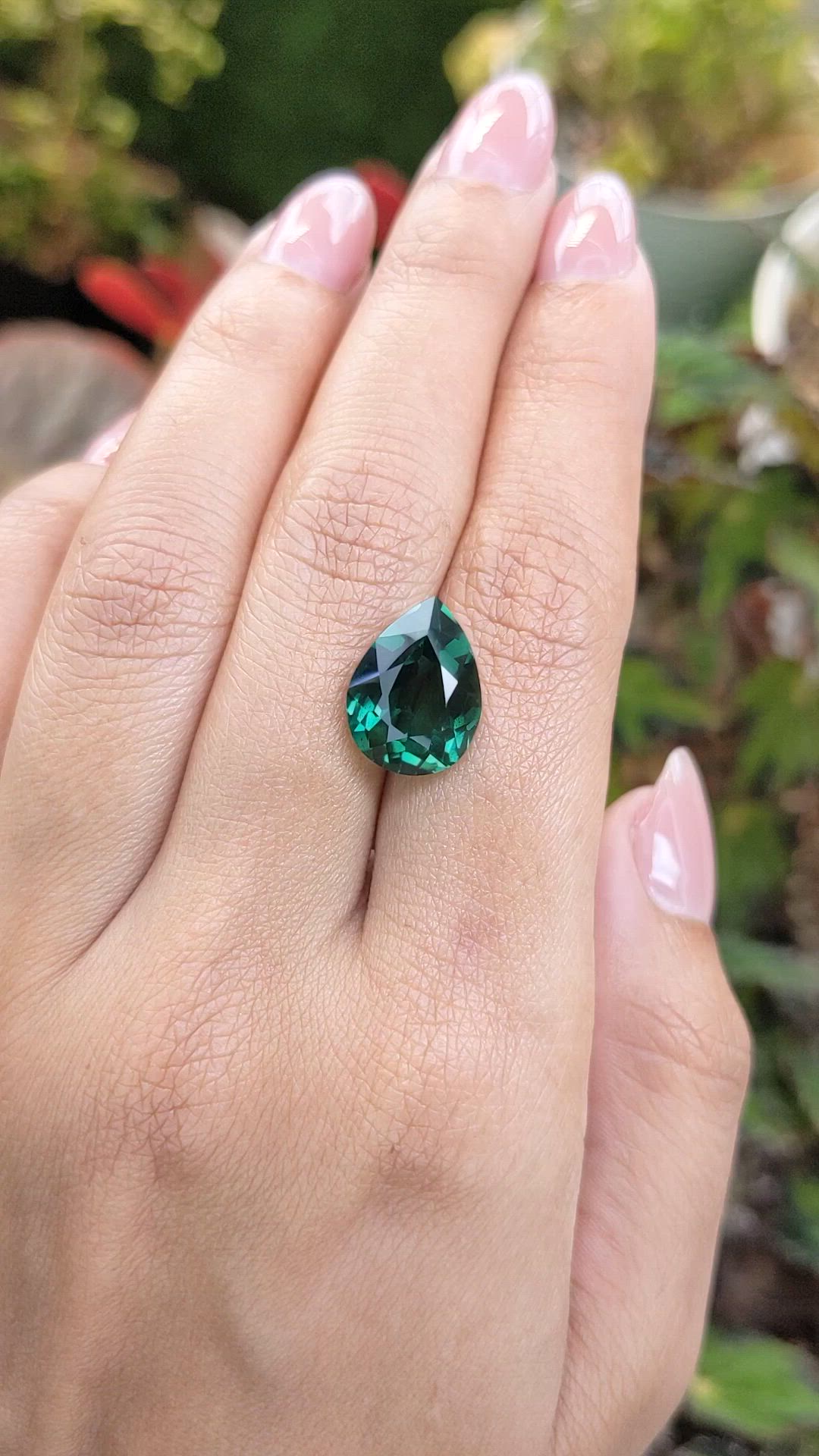 6.21 Ct. Bluish Green Prasiolite from Brazil Size Video