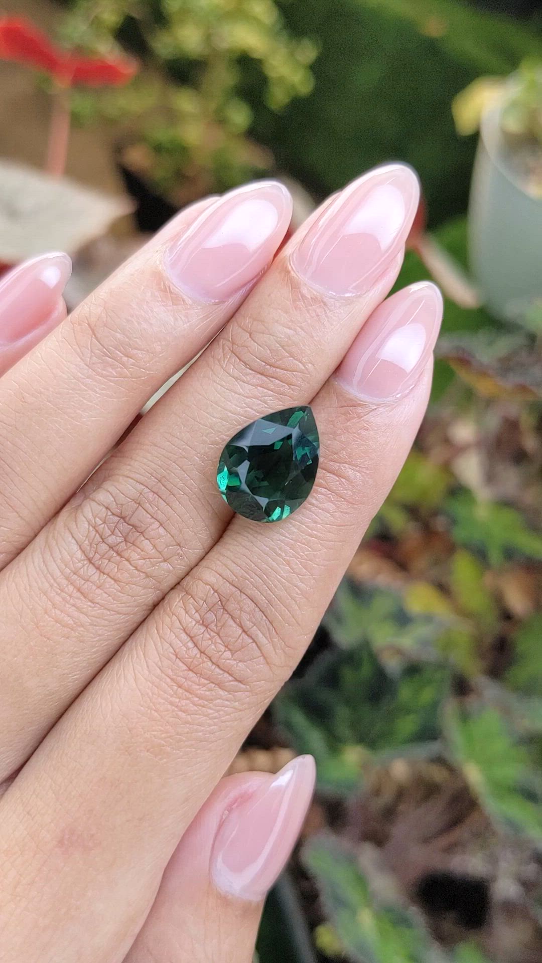6.21 Ct. Bluish Green Prasiolite from Brazil Size Video