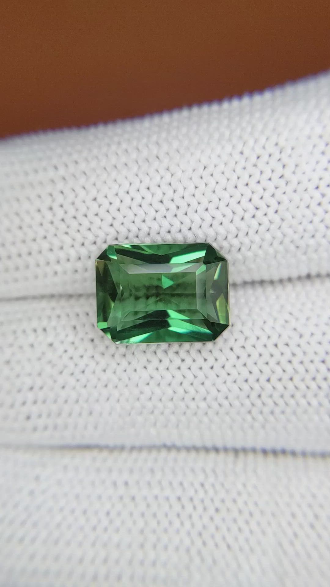5.16 Ct. Bluish Green Prasiolite from Brazil Size Video