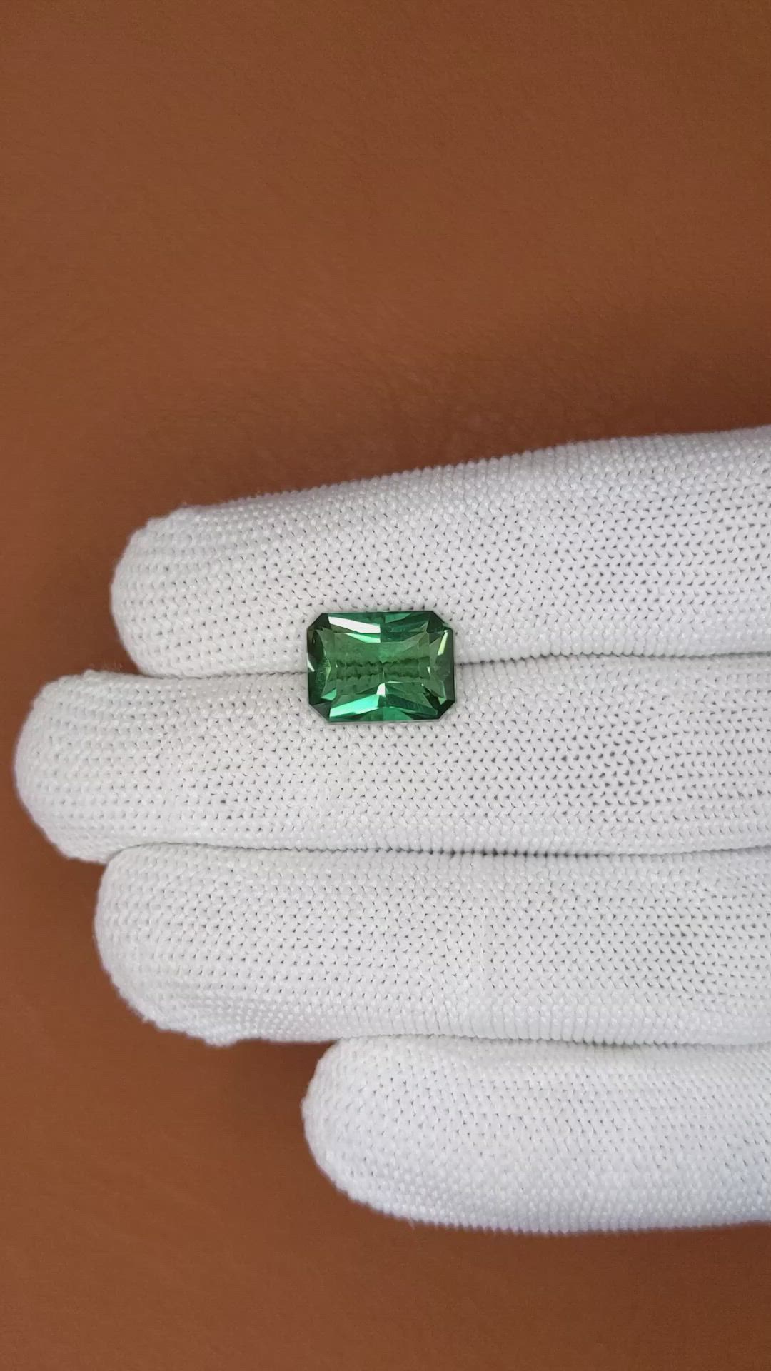 5.16 Ct. Bluish Green Prasiolite from Brazil Size Video