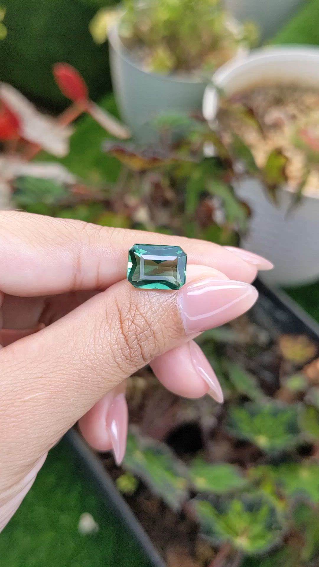 5.16 Ct. Bluish Green Prasiolite from Brazil Size Video
