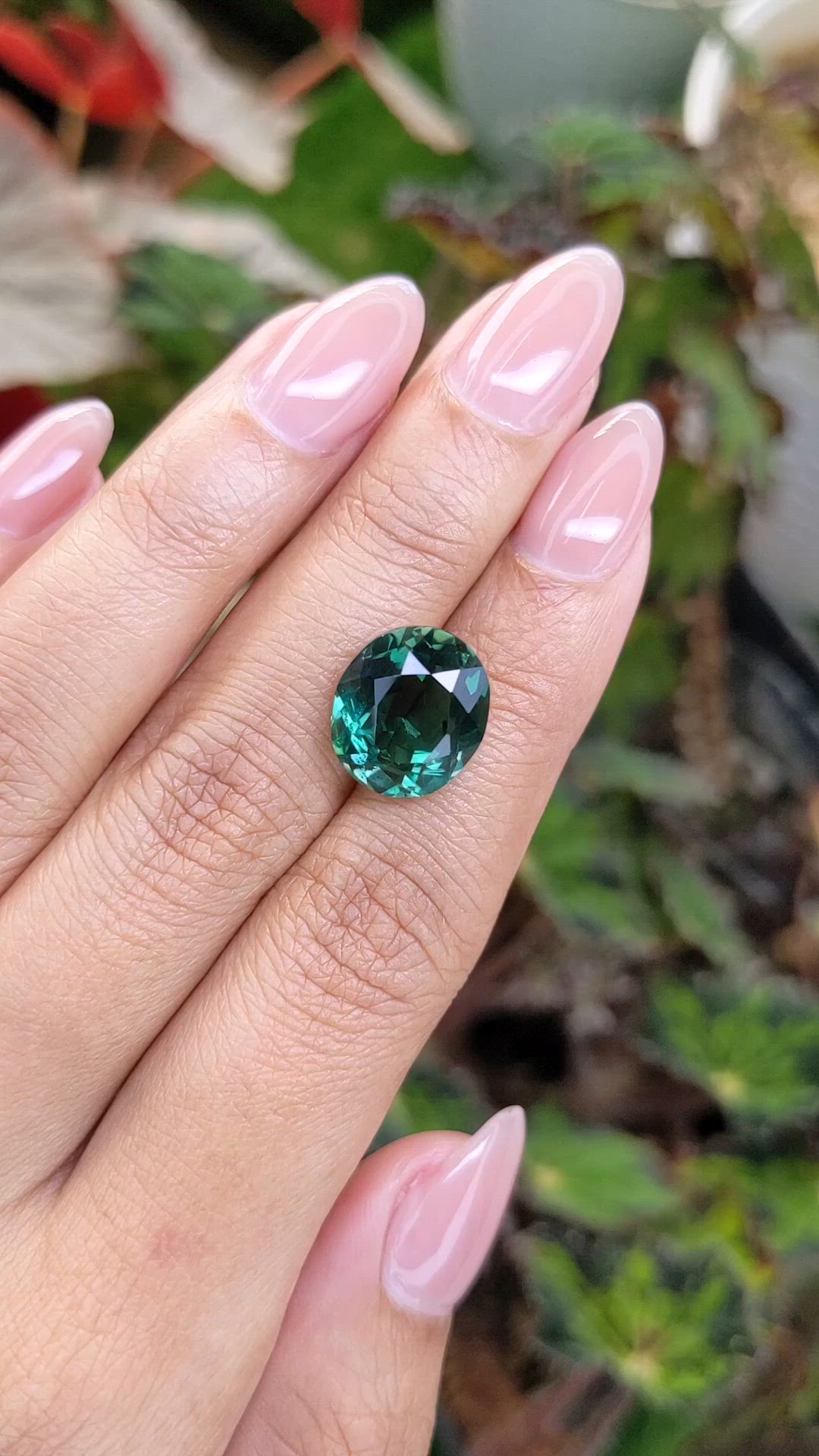 6.91 Ct. Bluish Green Prasiolite from Brazil Size Video