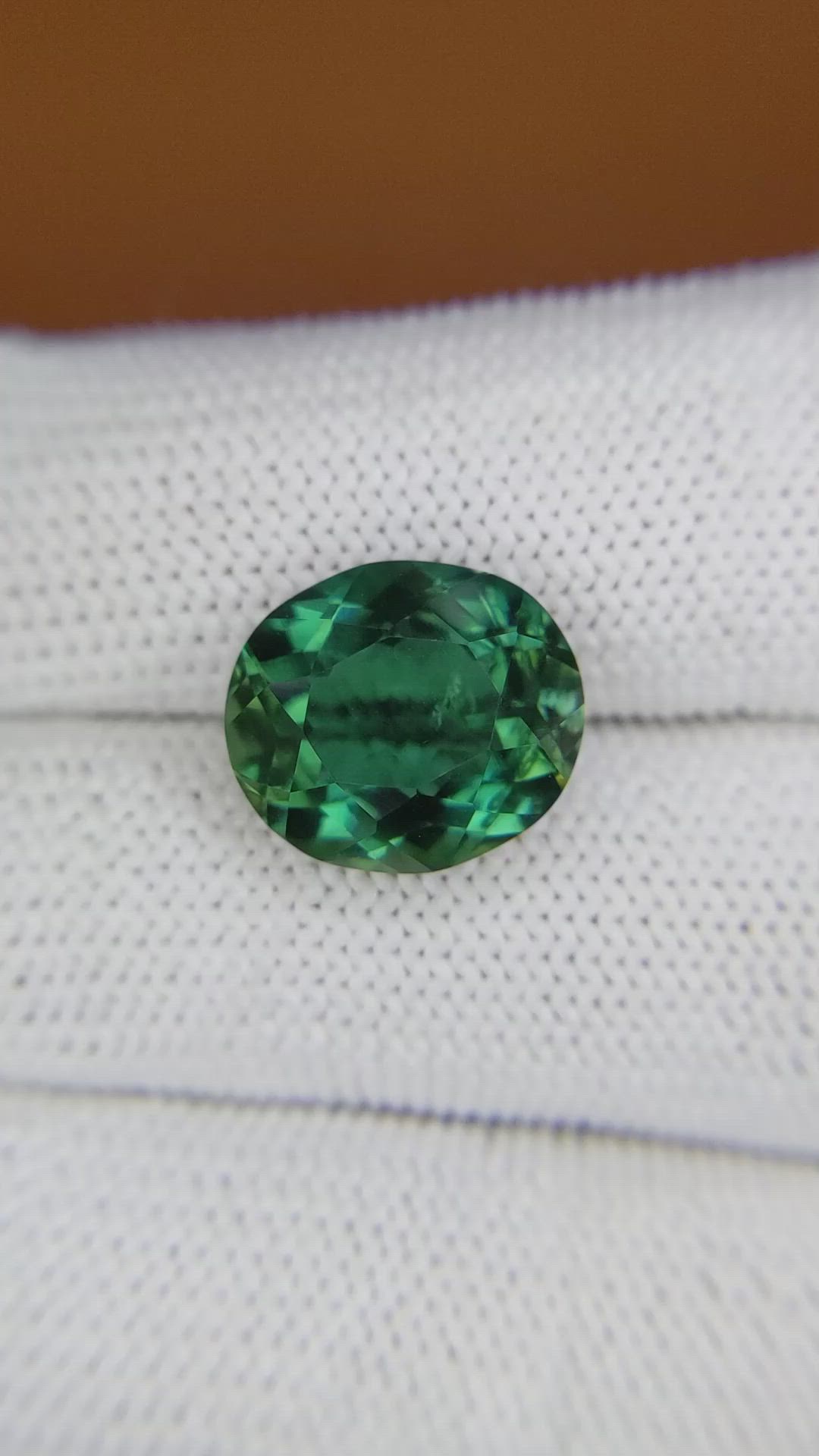 6.91 Ct. Bluish Green Prasiolite from Brazil Size Video
