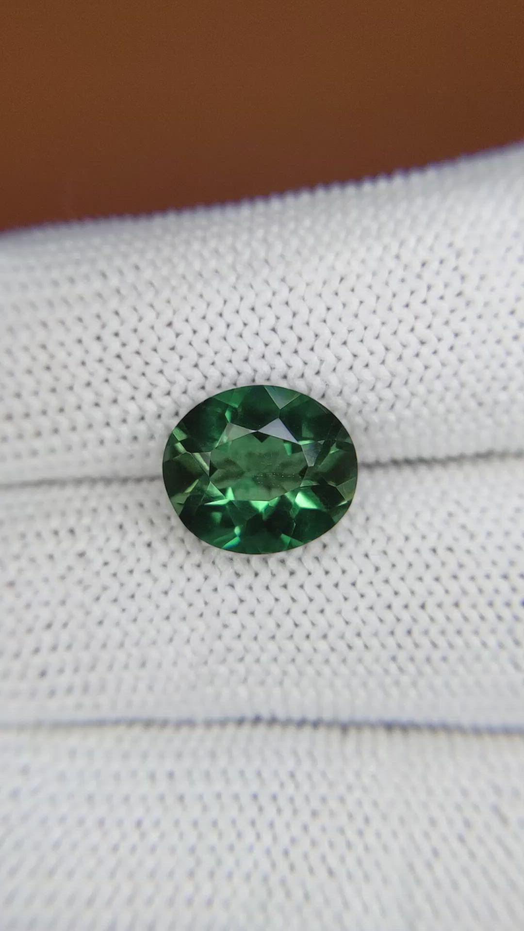 3.49 Ct. Bluish Green Prasiolite from Brazil Size Video