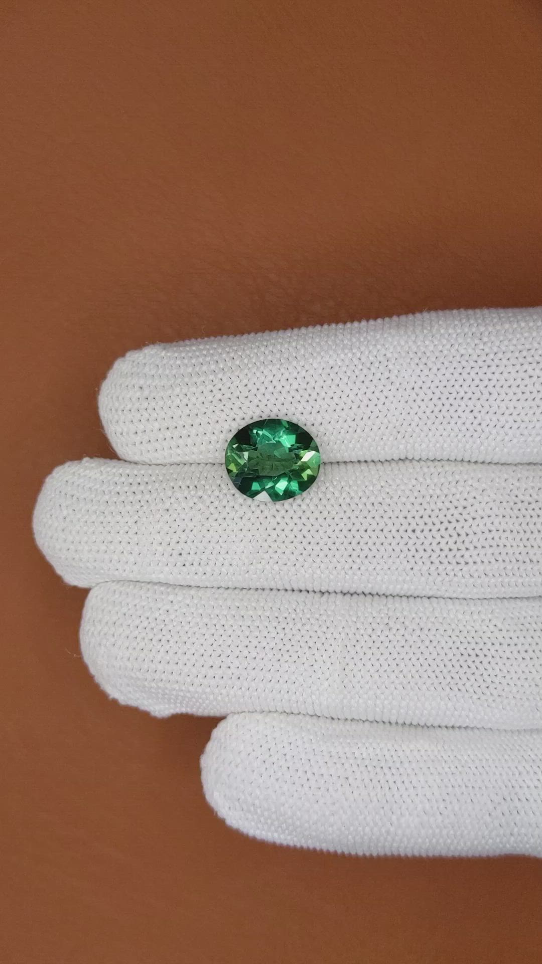 3.49 Ct. Bluish Green Prasiolite from Brazil Size Video