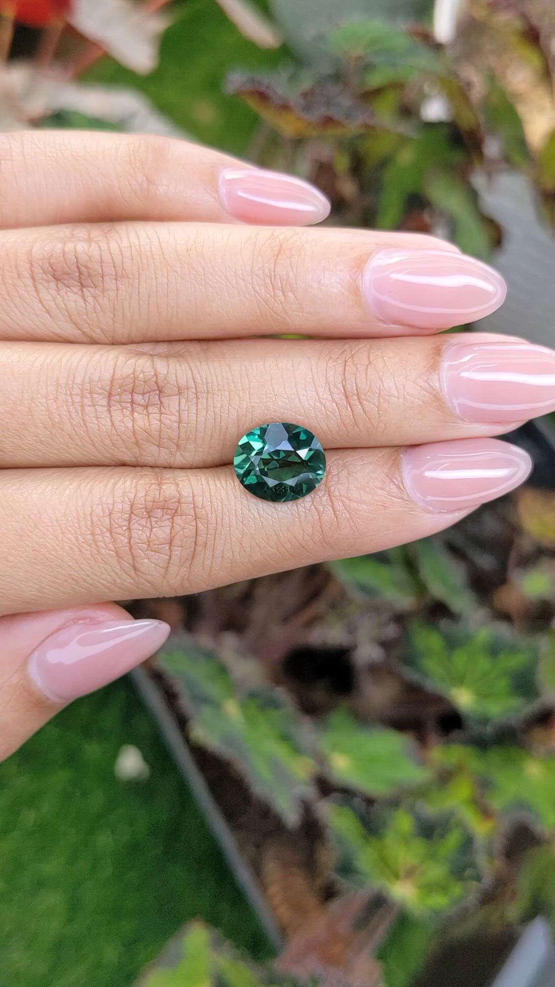 3.49 Ct. Bluish Green Prasiolite from Brazil Size Video
