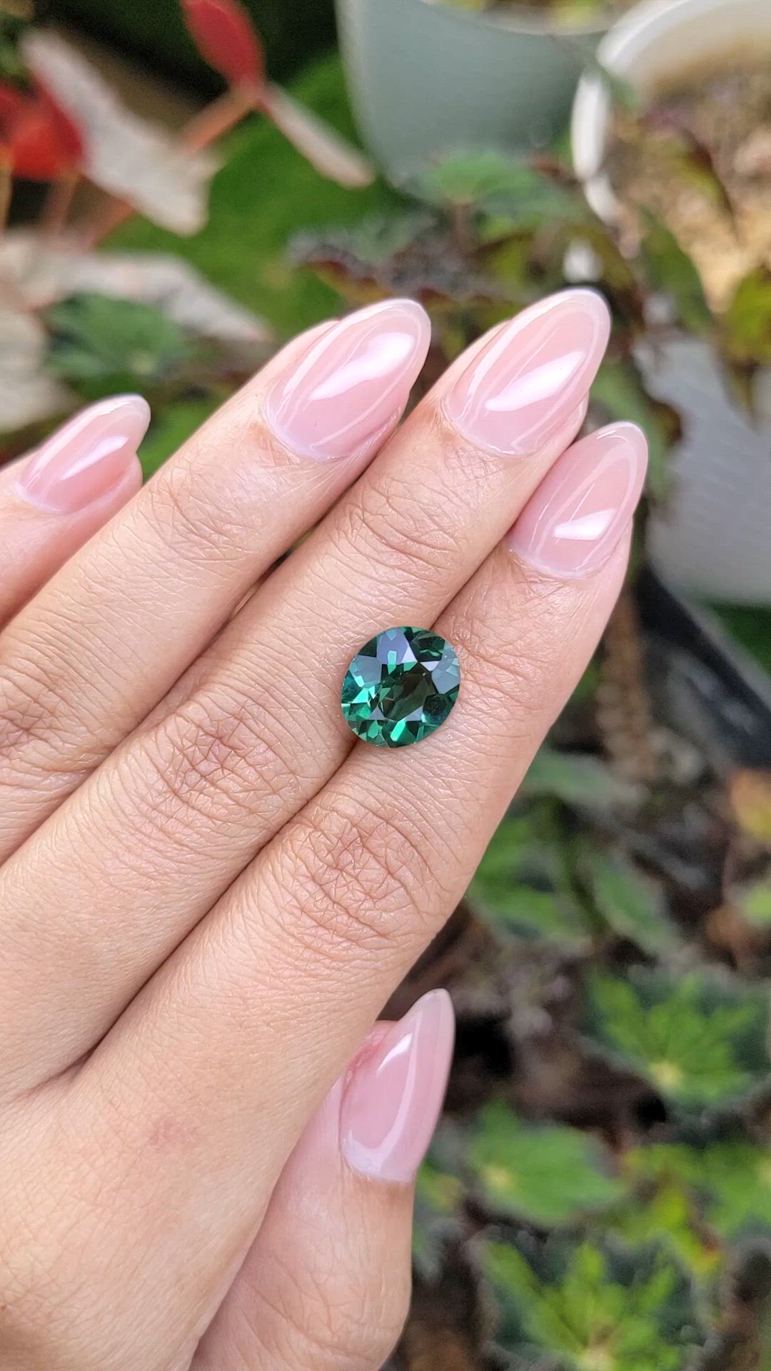 3.49 Ct. Bluish Green Prasiolite from Brazil Size Video