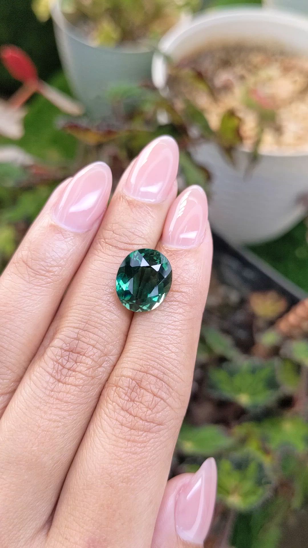 6.22 Ct. Bluish Green Prasiolite from Brazil Size Video