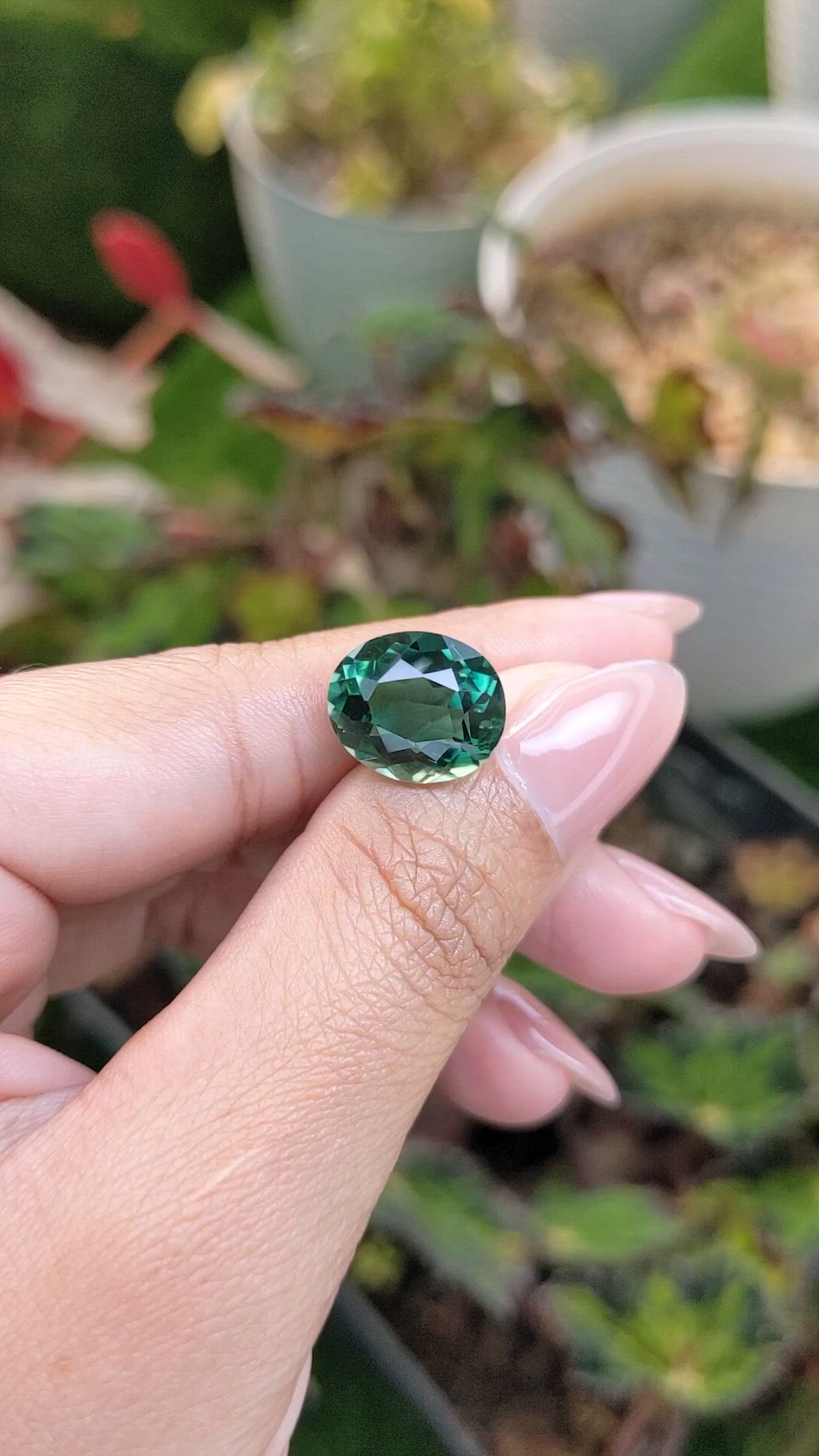 6.22 Ct. Bluish Green Prasiolite from Brazil Size Video