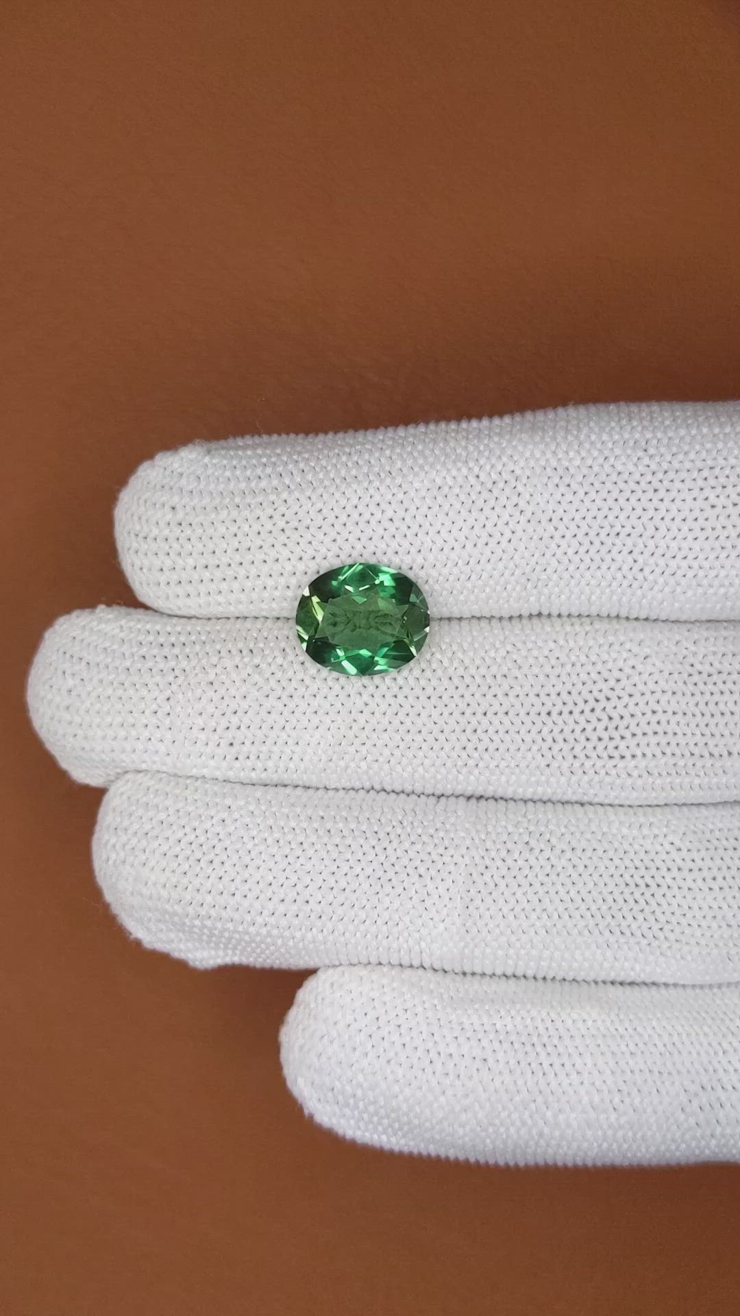 3.54 Ct. Bluish Green Prasiolite from Brazil Size Video