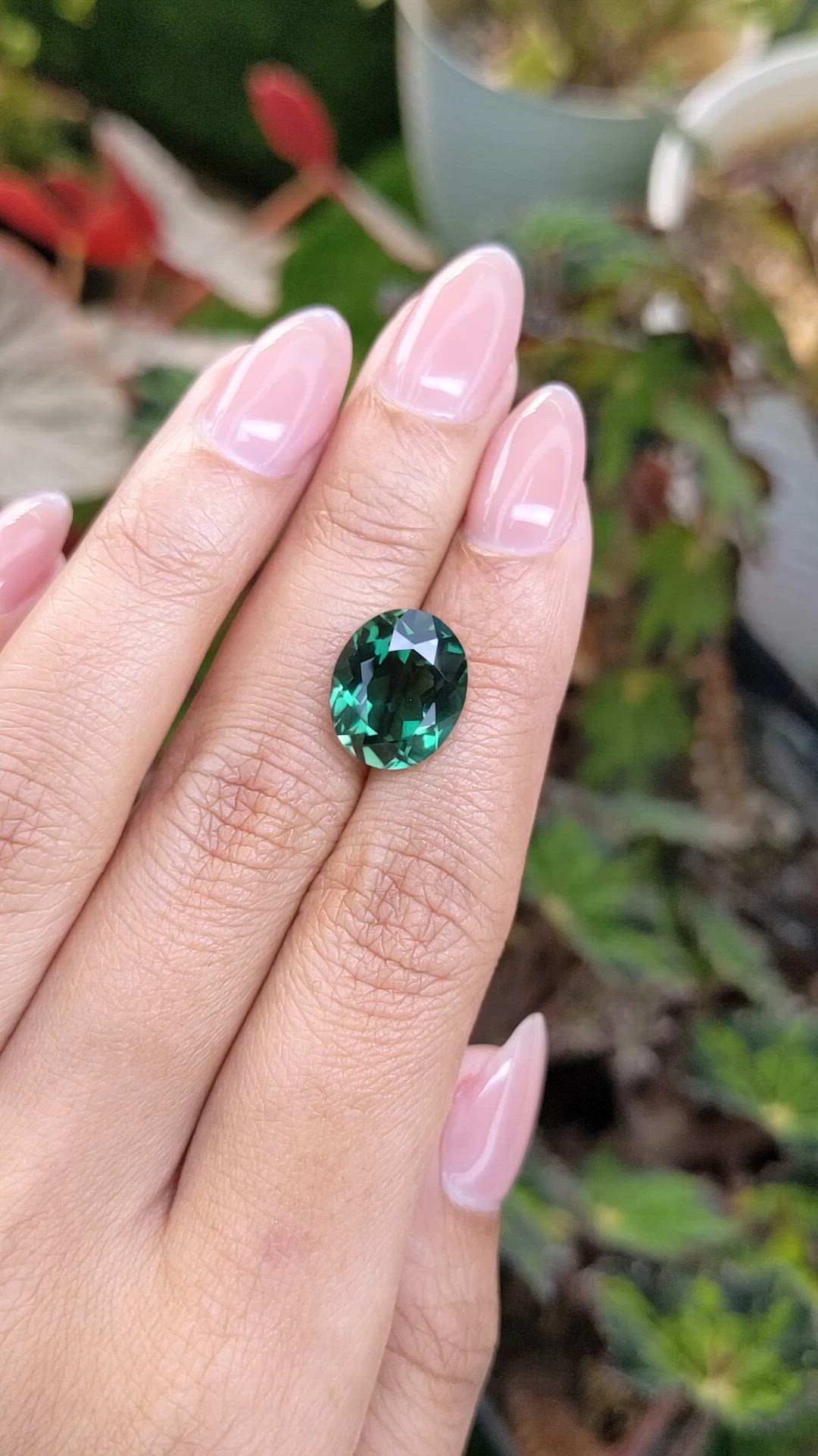 5.98 Ct. Bluish Green Prasiolite from Brazil Size Video
