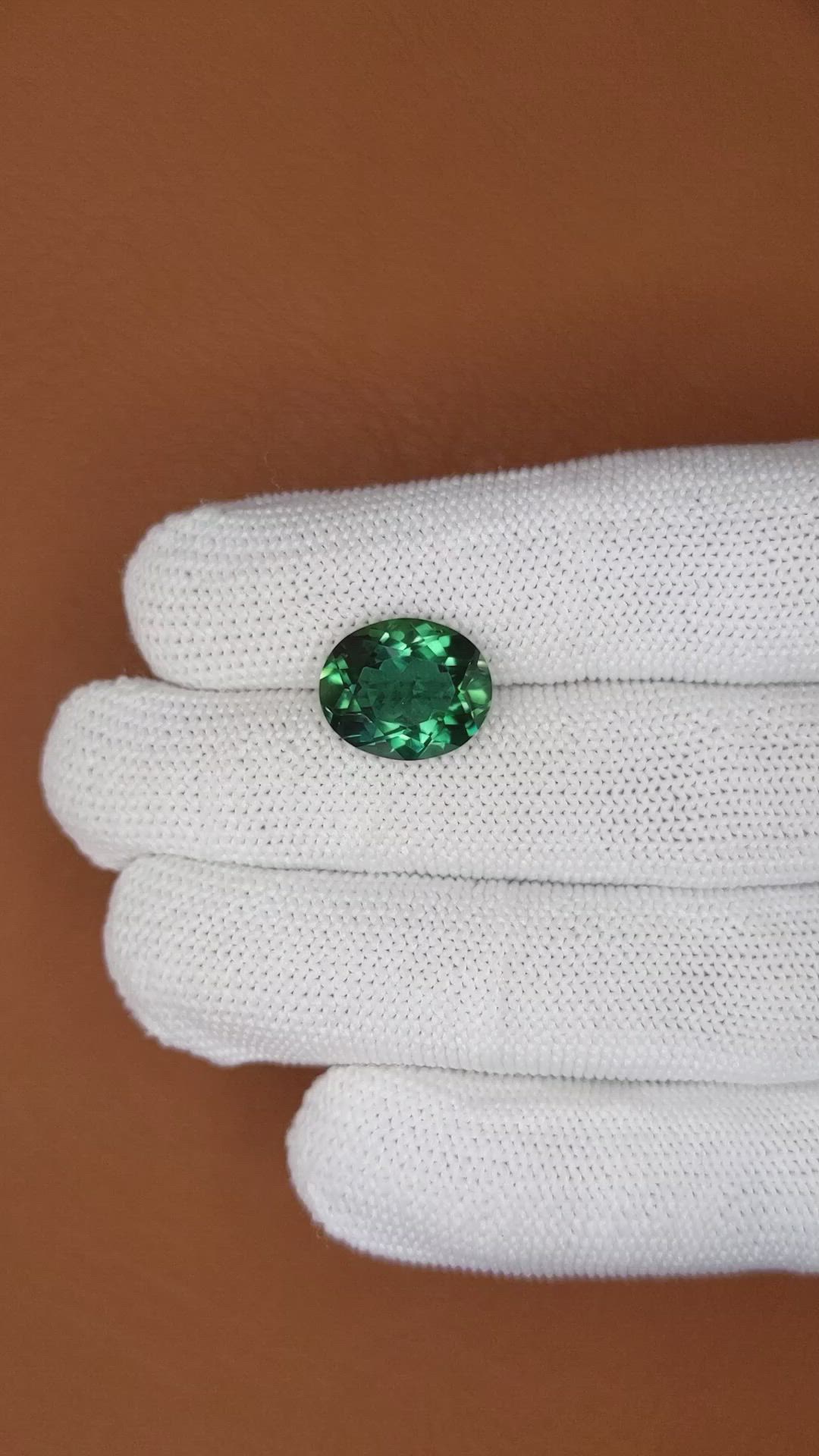 5.98 Ct. Bluish Green Prasiolite from Brazil Size Video