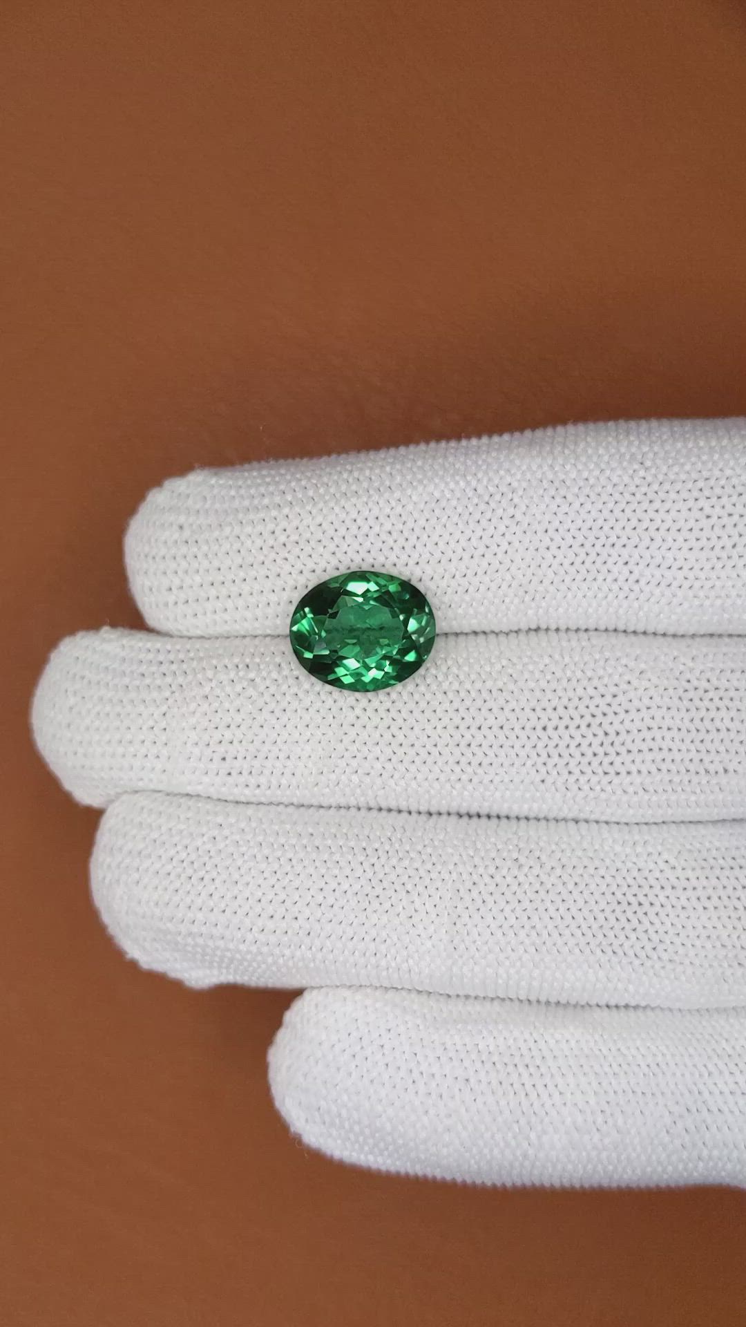 5.01 Ct. Bluish Green Prasiolite from Brazil Size Video