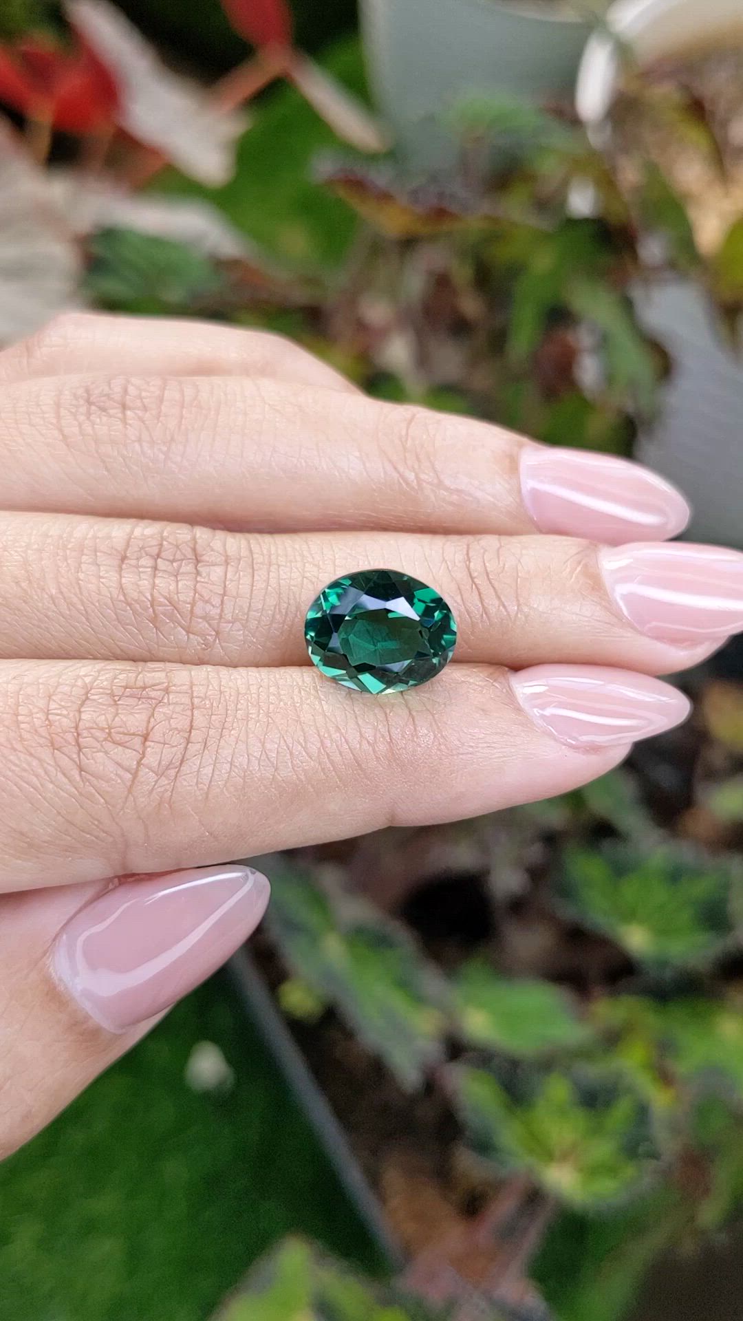 5.01 Ct. Bluish Green Prasiolite from Brazil Size Video