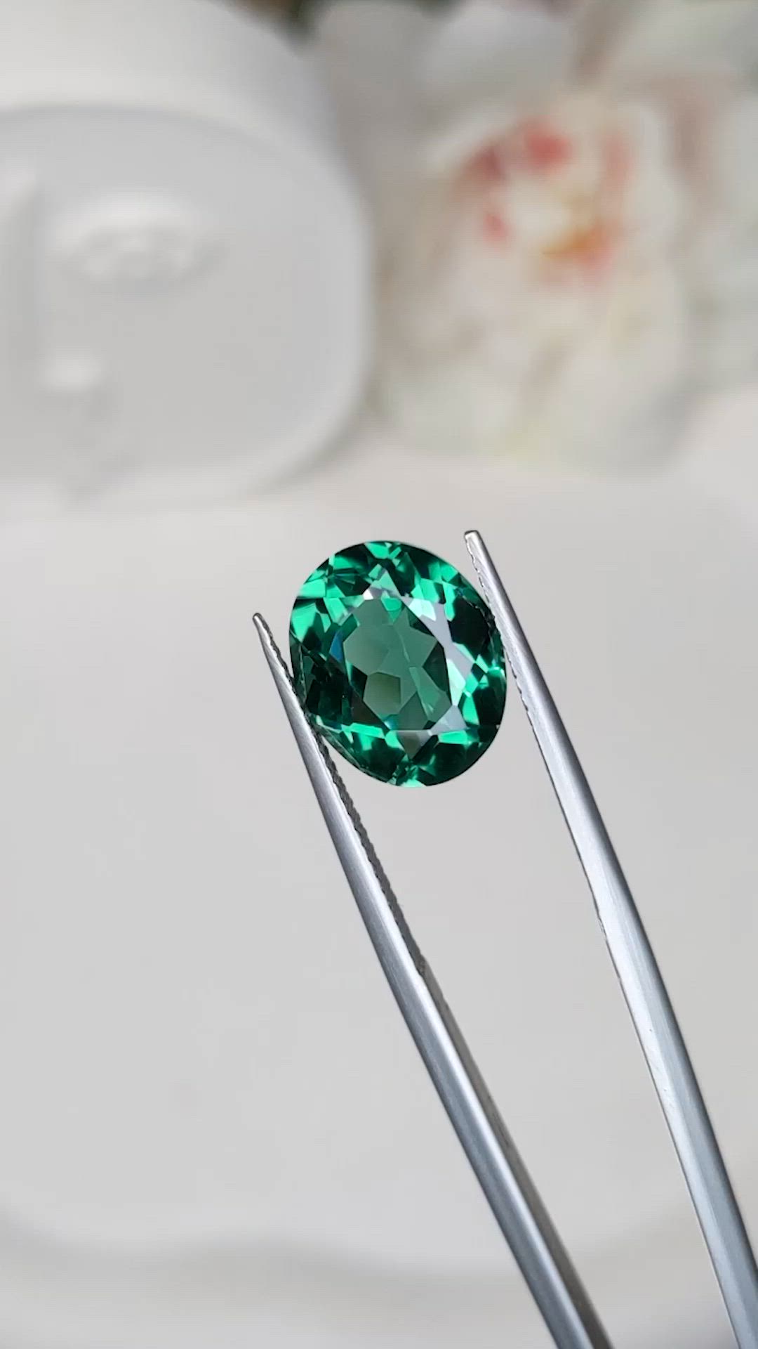 5.01 Ct. Bluish Green Prasiolite from Brazil Size Video