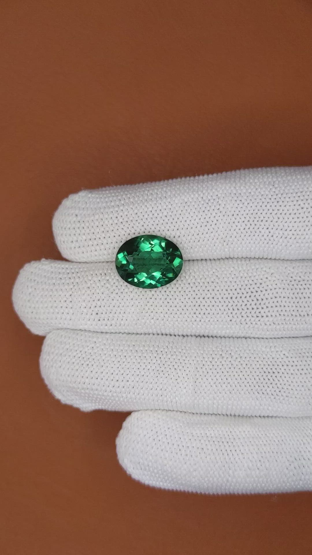 5.55 Ct. Bluish Green Prasiolite from Brazil Size Video