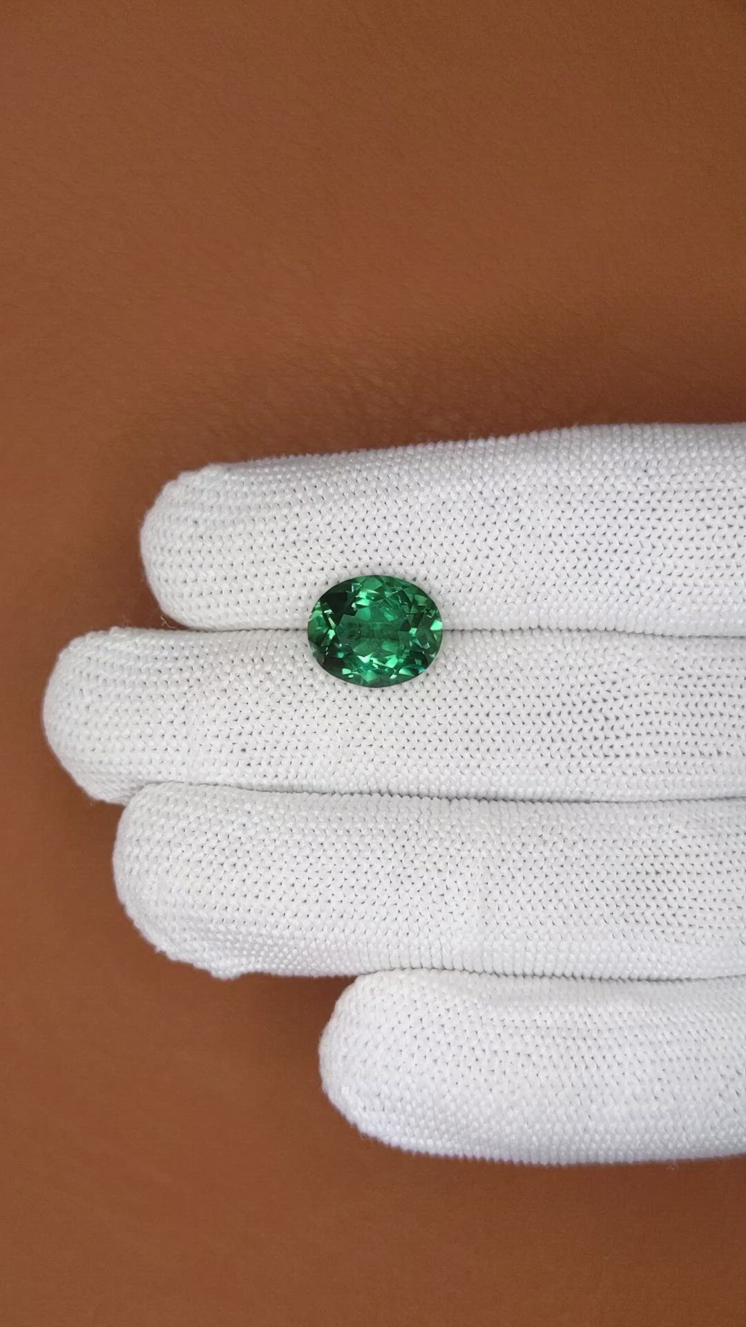 4.64 Ct. Bluish Green Prasiolite from Brazil Size Video